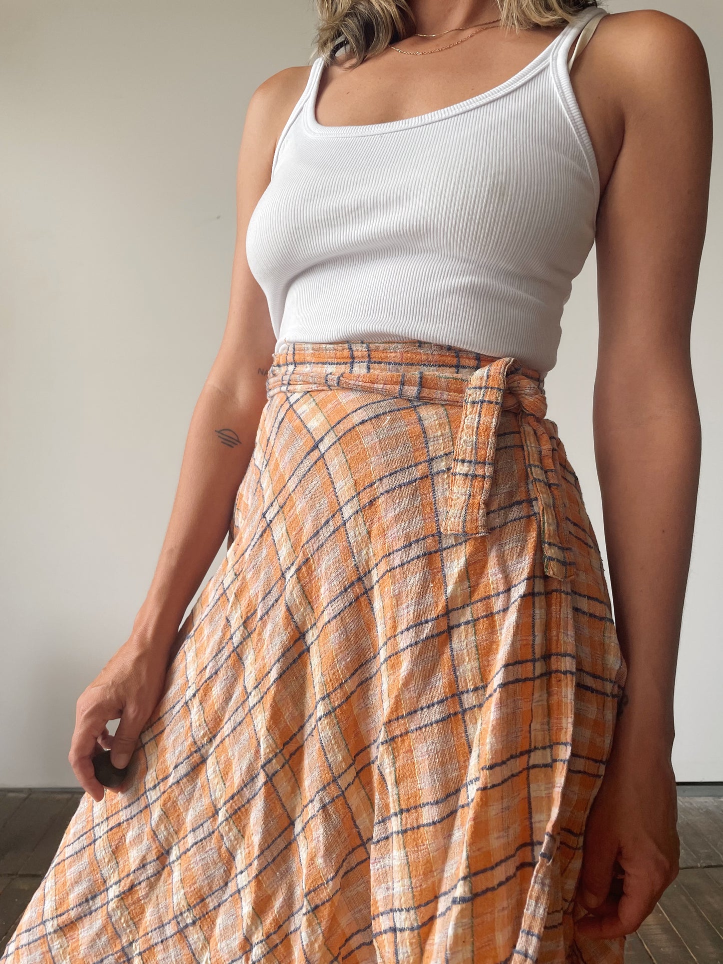 80s The Limited India Wrap Skirt