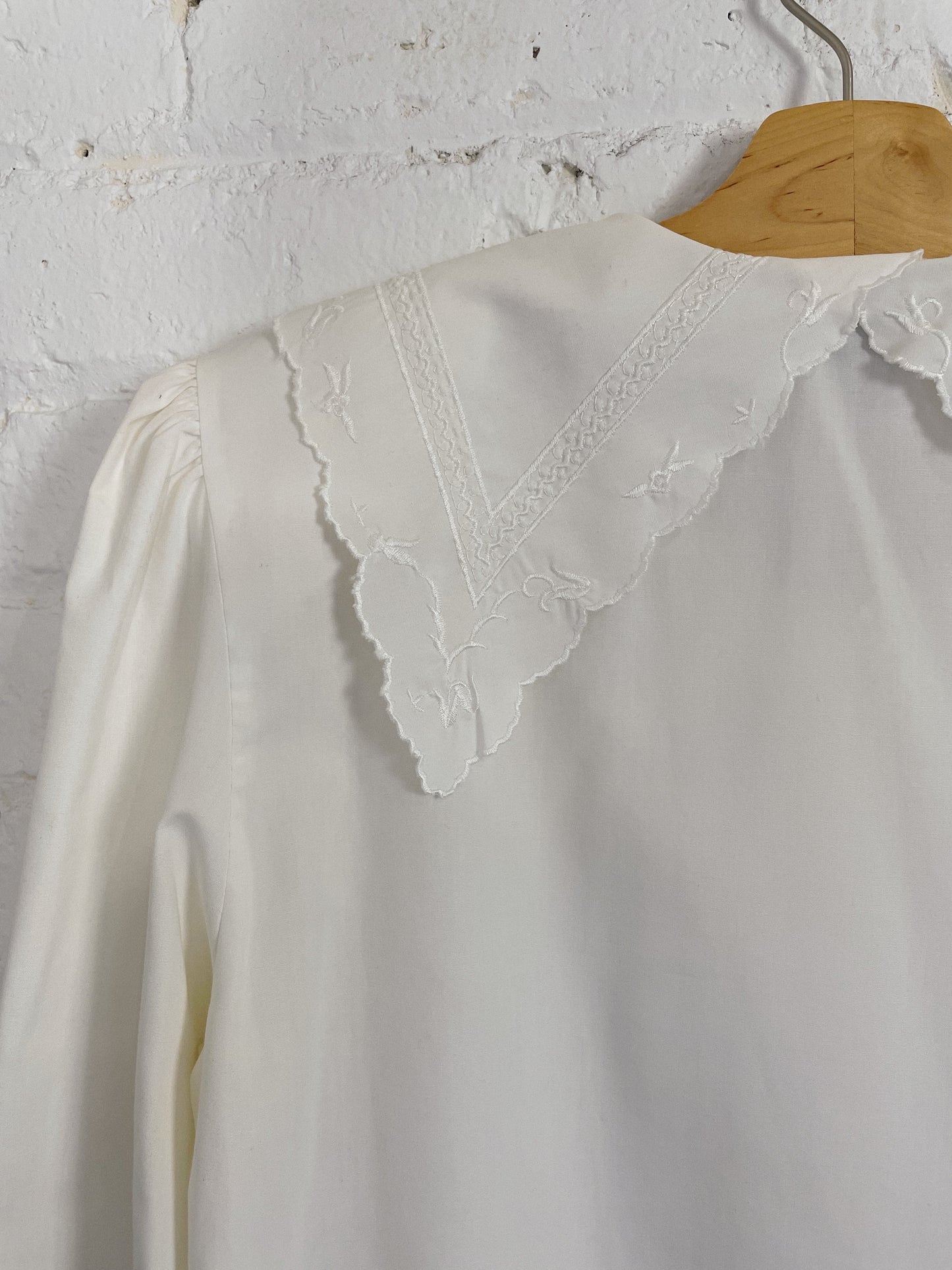 Embroidered Collar Blouse