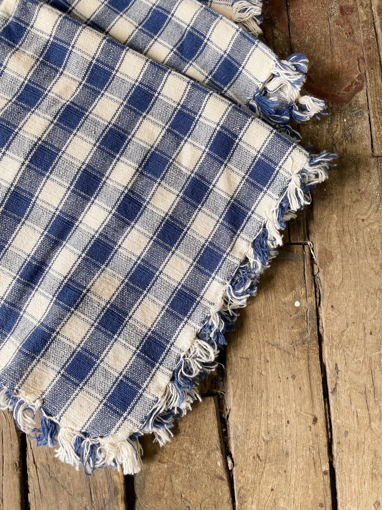 Gingham Blue Napkins, Set of 4