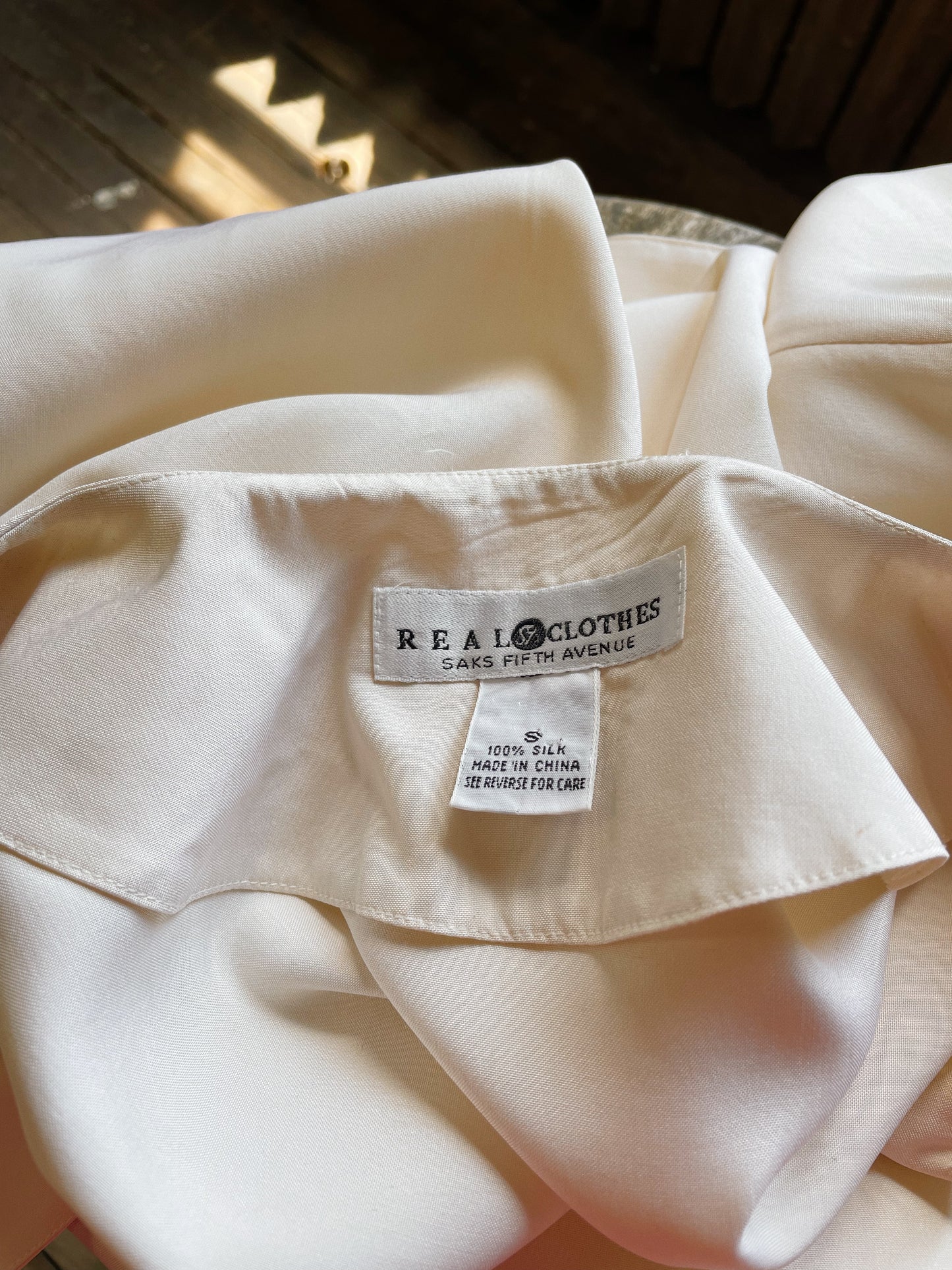 Saks Silk Ivory Blouse