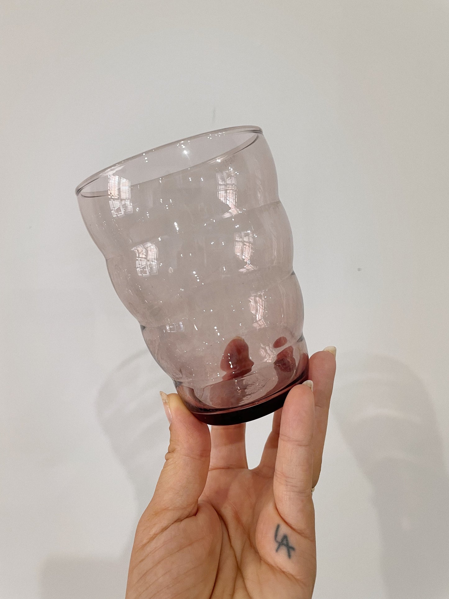 Vintage IKEA, Made in France Purple Bubble Tumblers, Set of 4