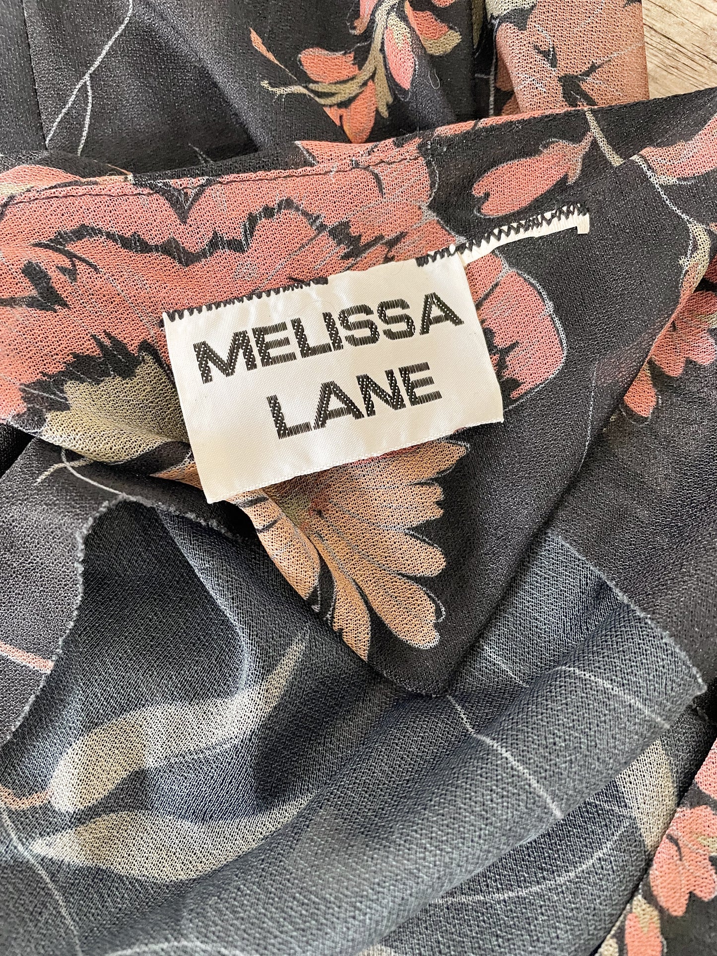 70s Floral Sheer Dress