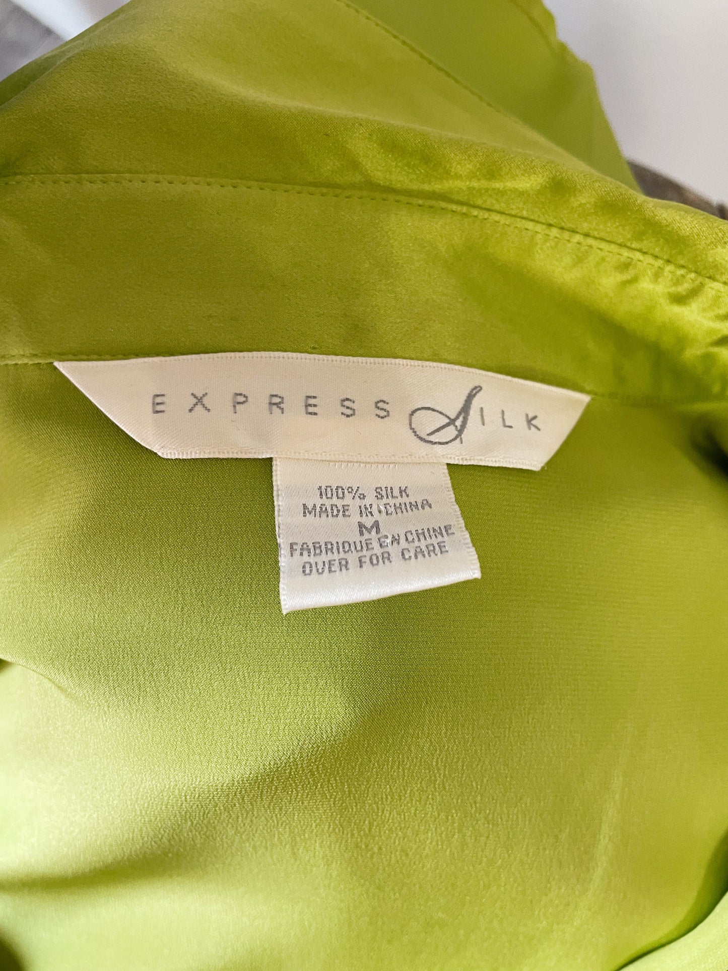 Silk Chartreuse Blouse