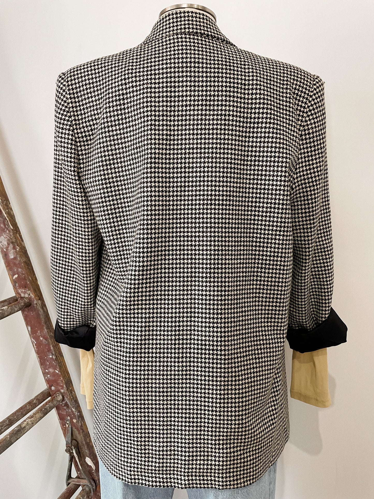 Houndstooth Oversize Blazer