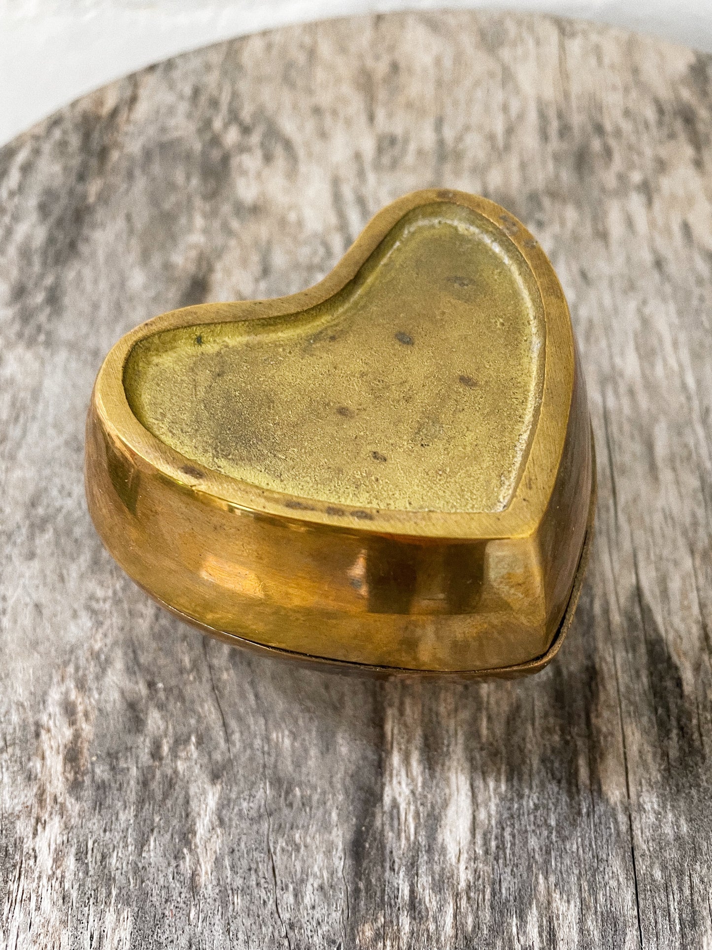 Brass Lidded Trinket Heart