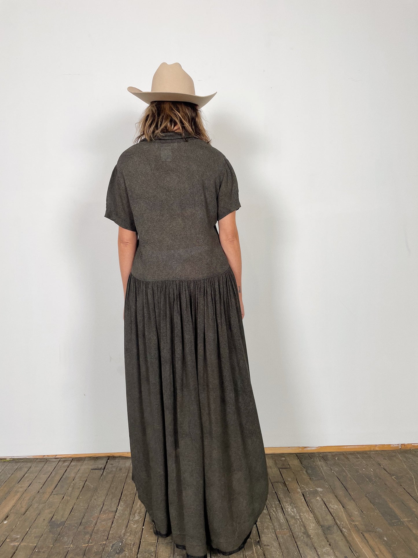 New York Faintly Sheer Maxi Dress