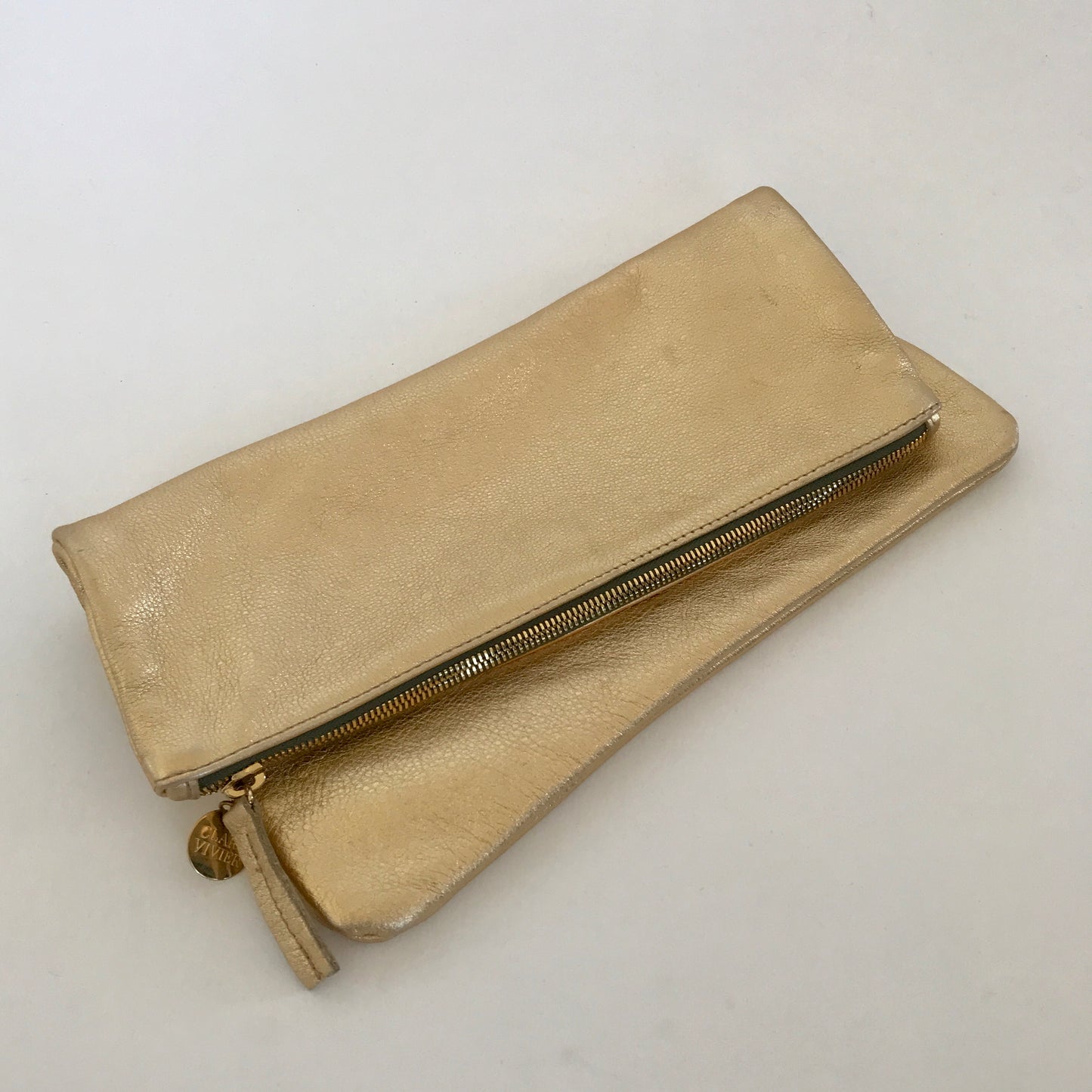 GOLD FOLD OVER CLUTCH