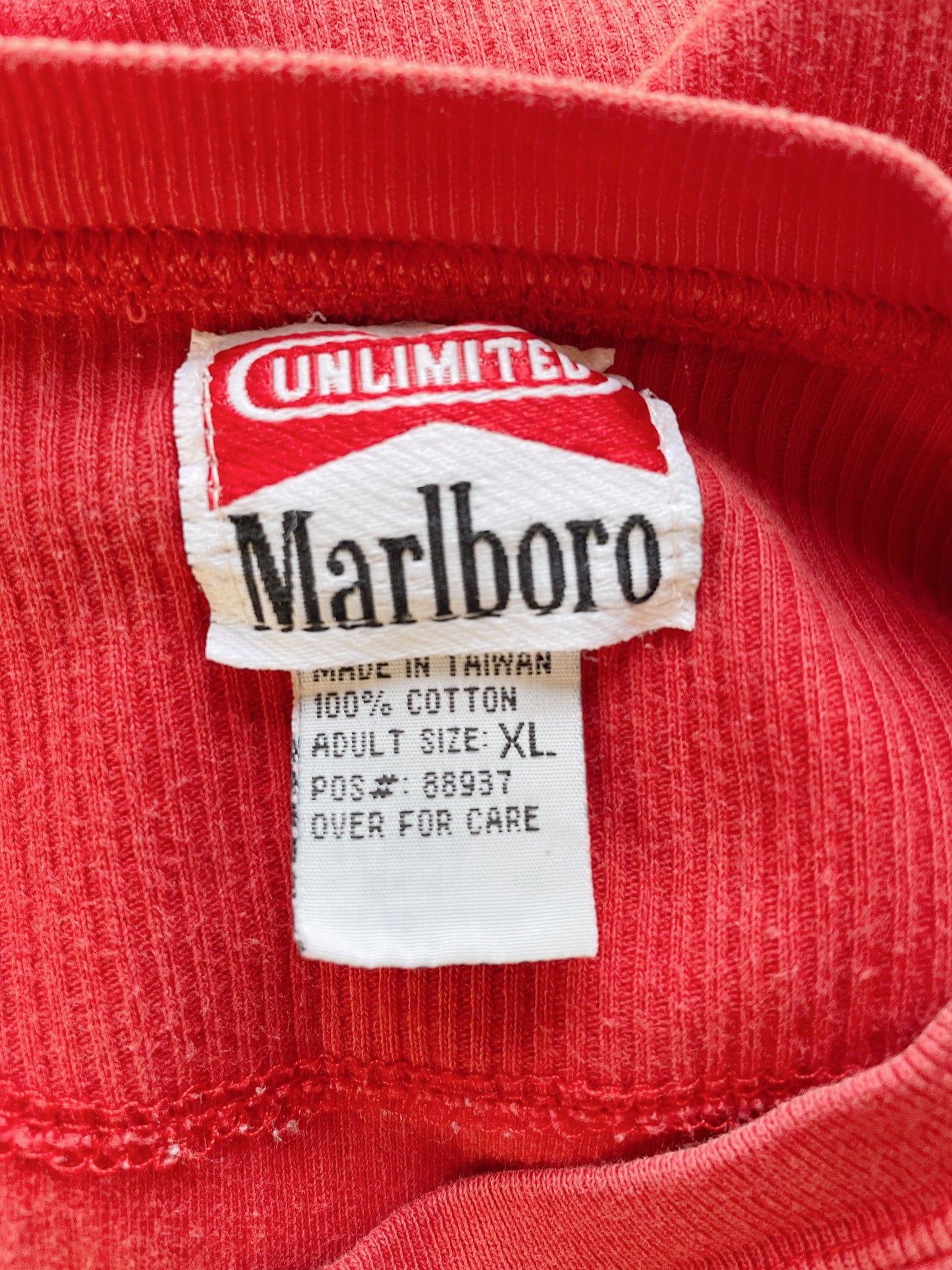 Marlboro Mens Ribbed Faded Henley