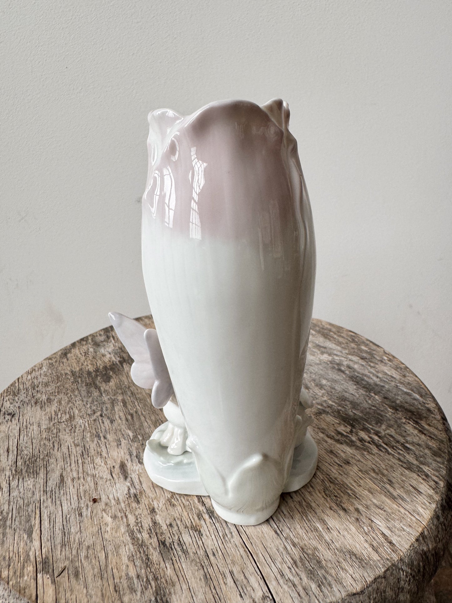 Porcelain Fairy and Swan Vase