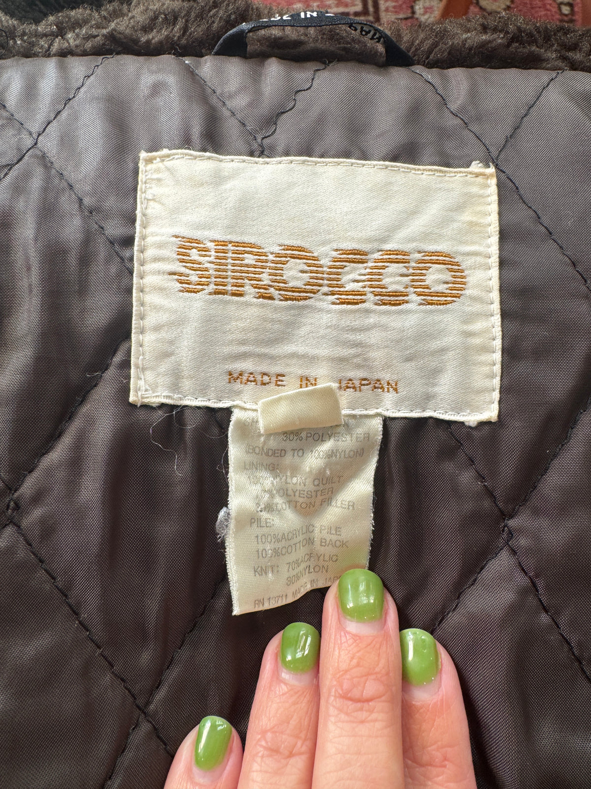 Japan 70s Canvas Jacket with Faux Fur Lining (M)