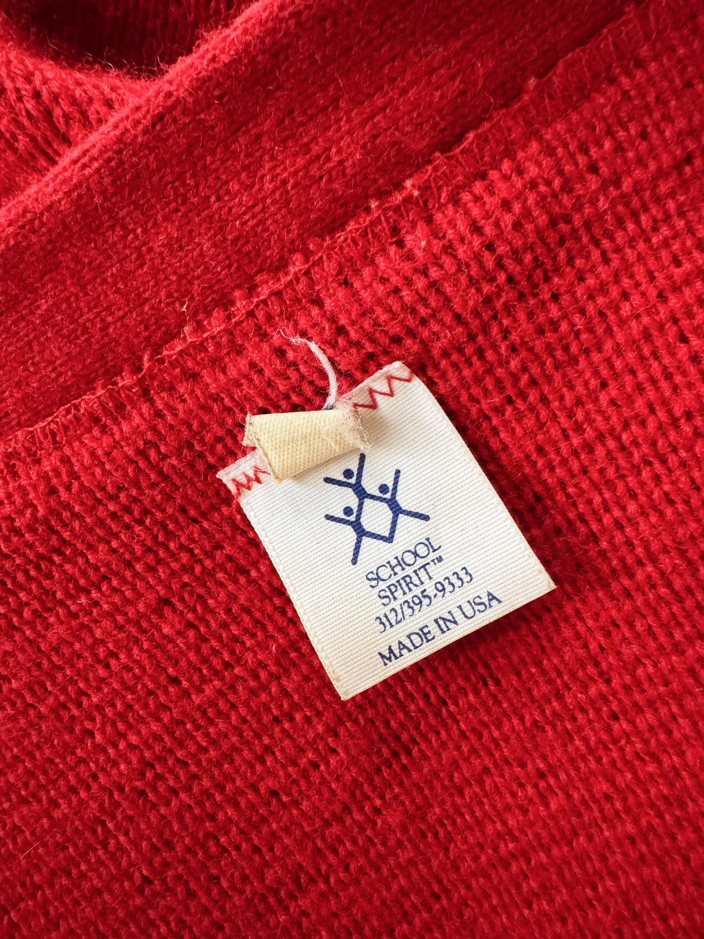 60s Letterman Knit Cardigan Sweater (M)