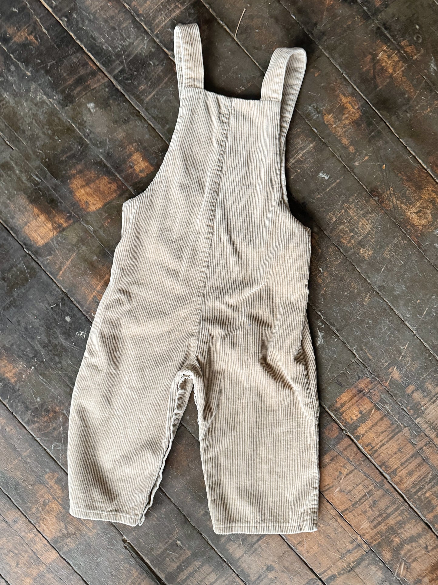 Khaki Corduroy Cotton Overalls (24mths)