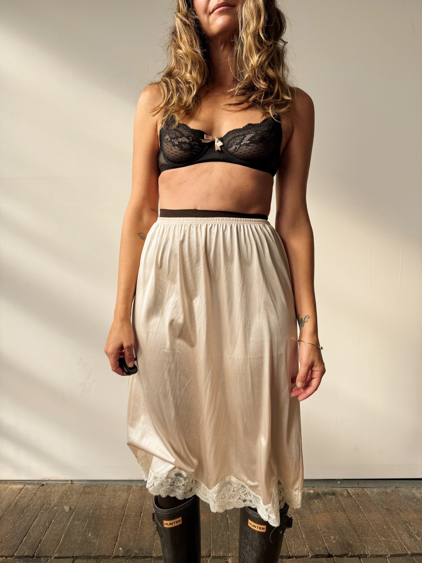 Vanity Fair 70s Pink Slip Skirt (25")