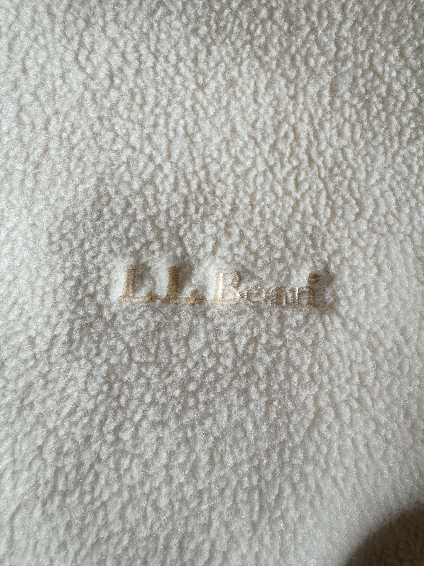 Ivory L.L. Bean Fleece, Made in USA (L)