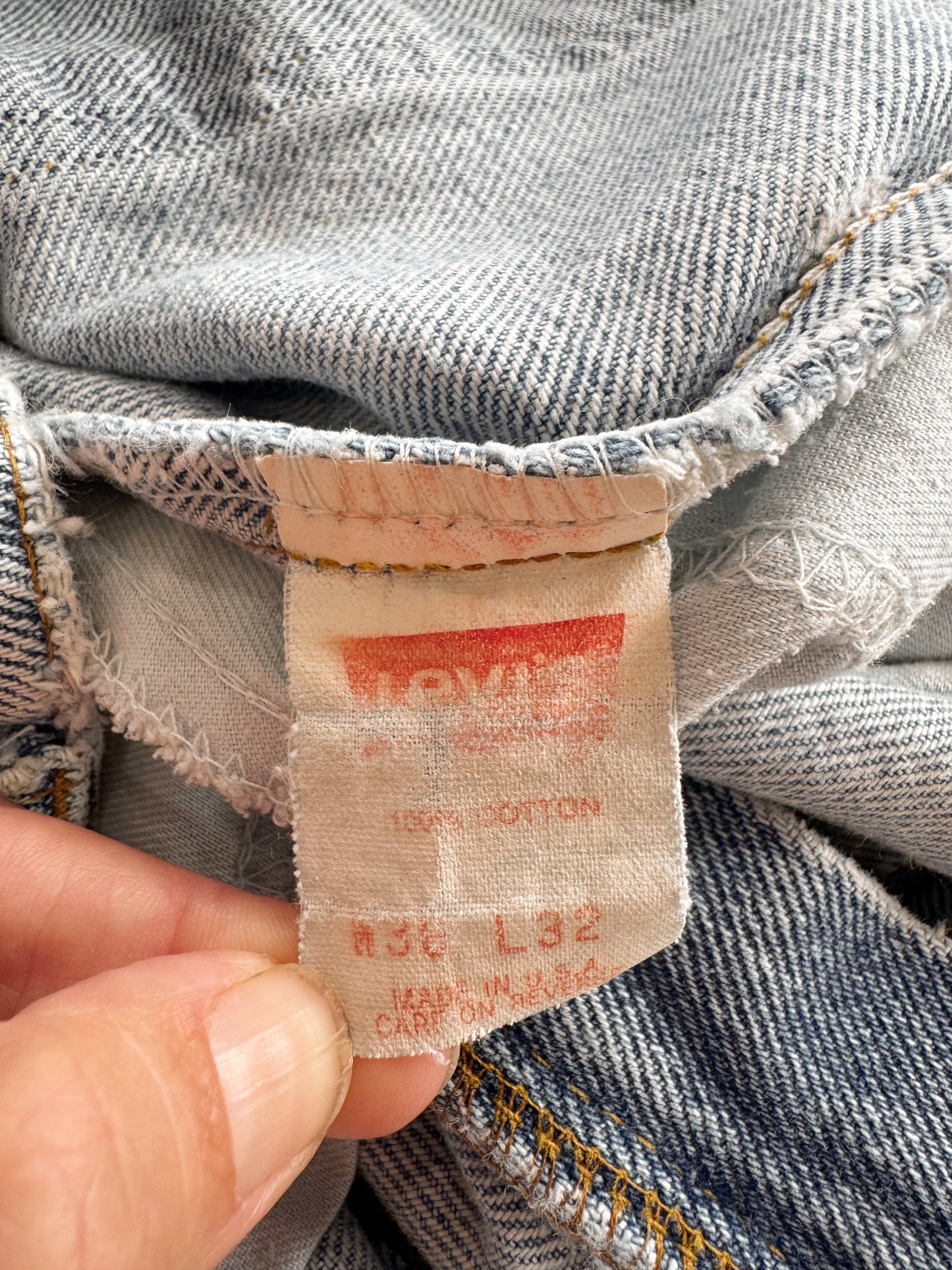 Levi's 550 Orange Tab Denim Jeans (35"x30")