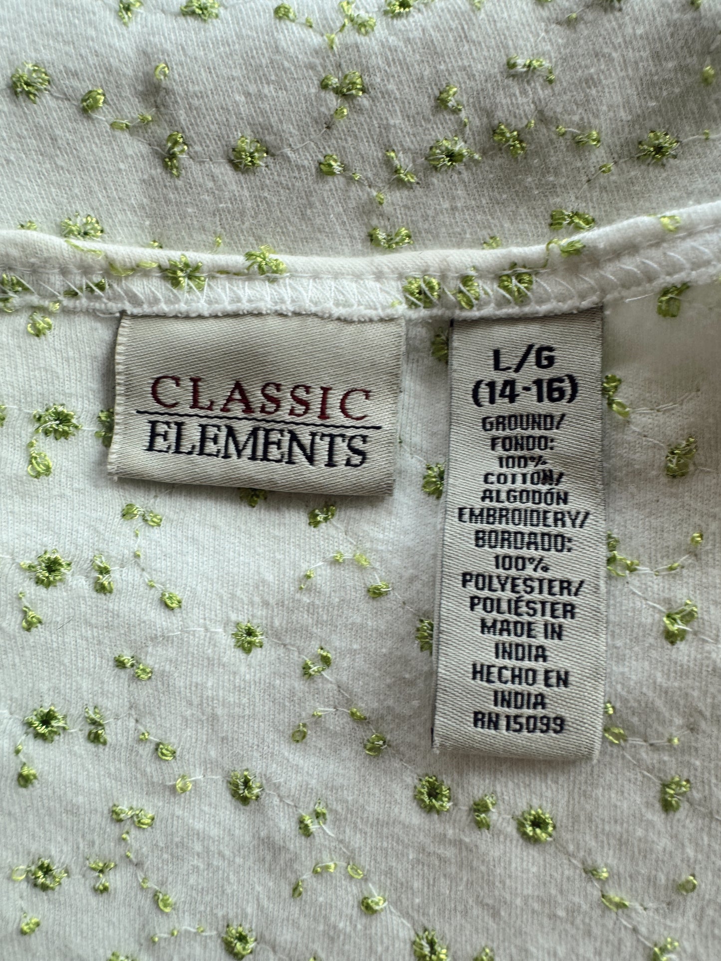 Chartreuse Eyelet 90s Tee (S)