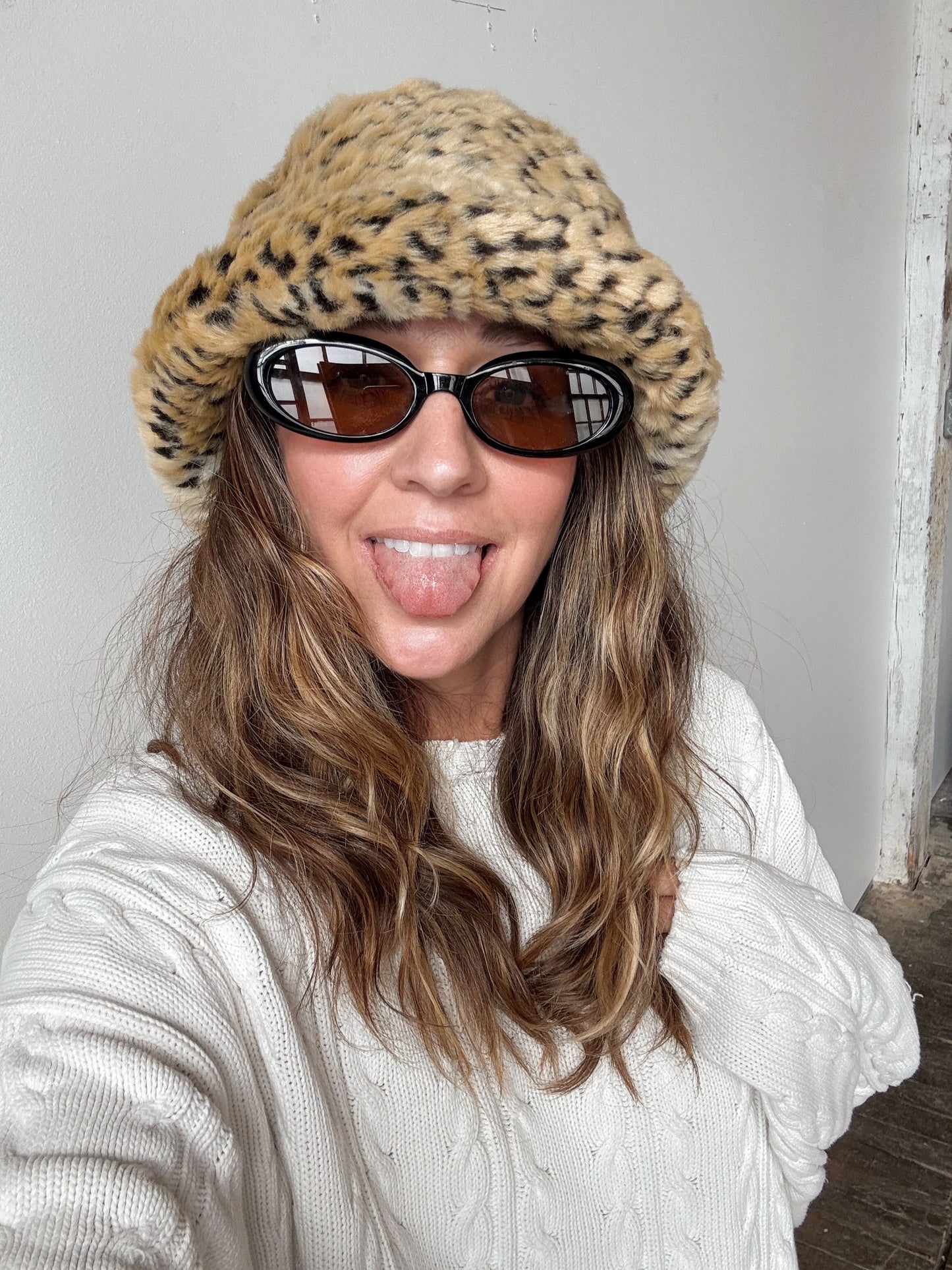 Animal Faux Fur Bucket 90s Bucket Hat