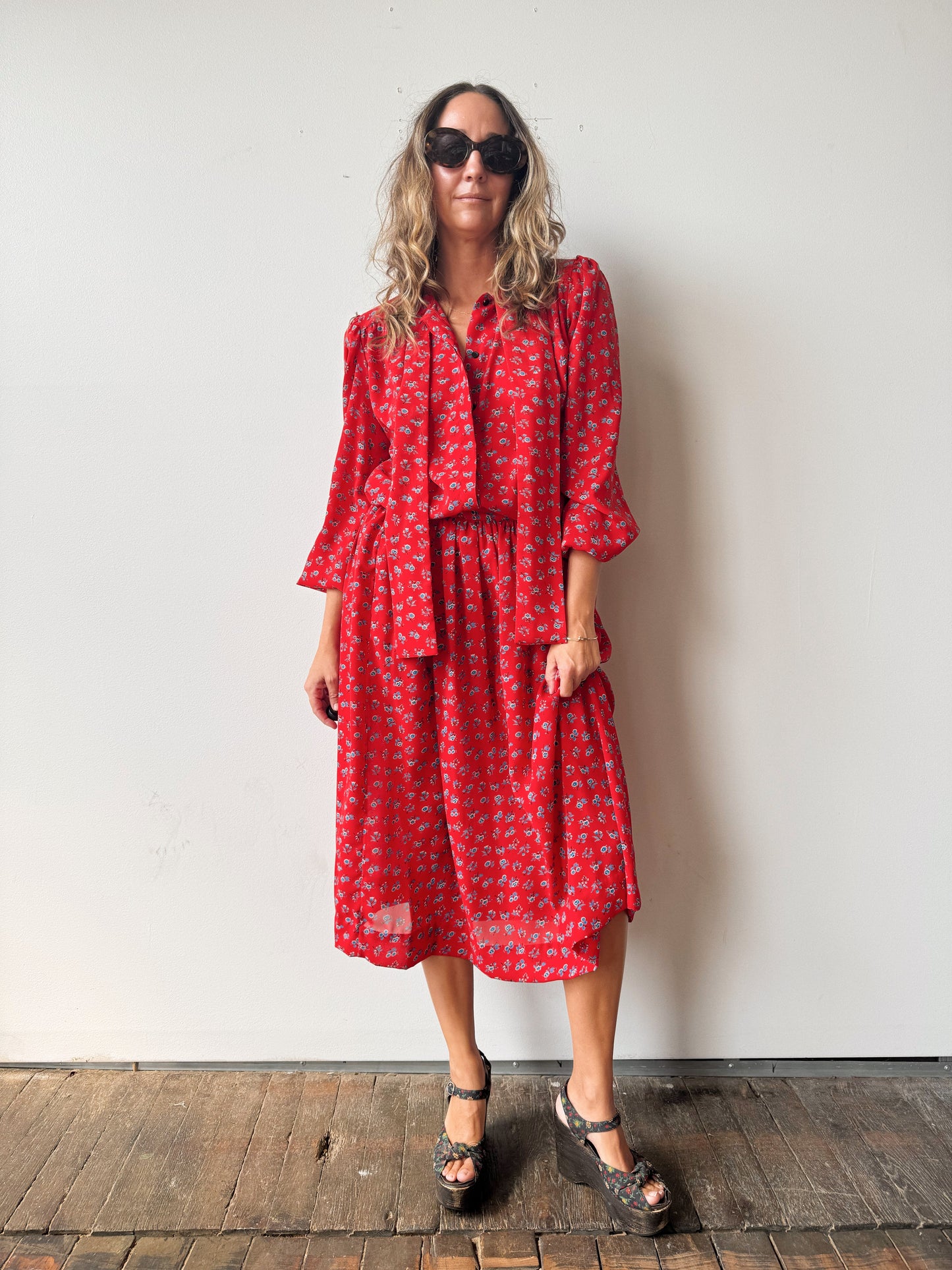 Floral 90s Skirt Set (M)