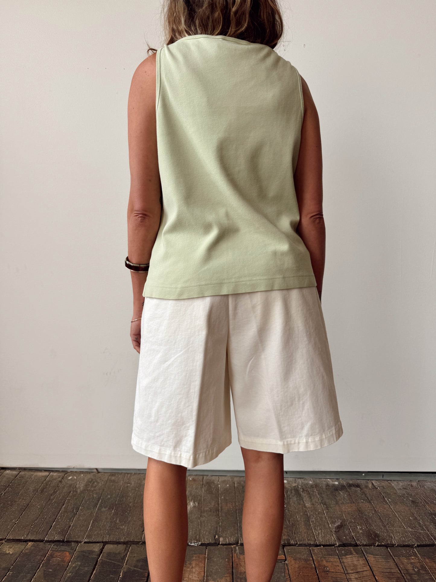 Chartreuse 90s Cotton Tank (L)