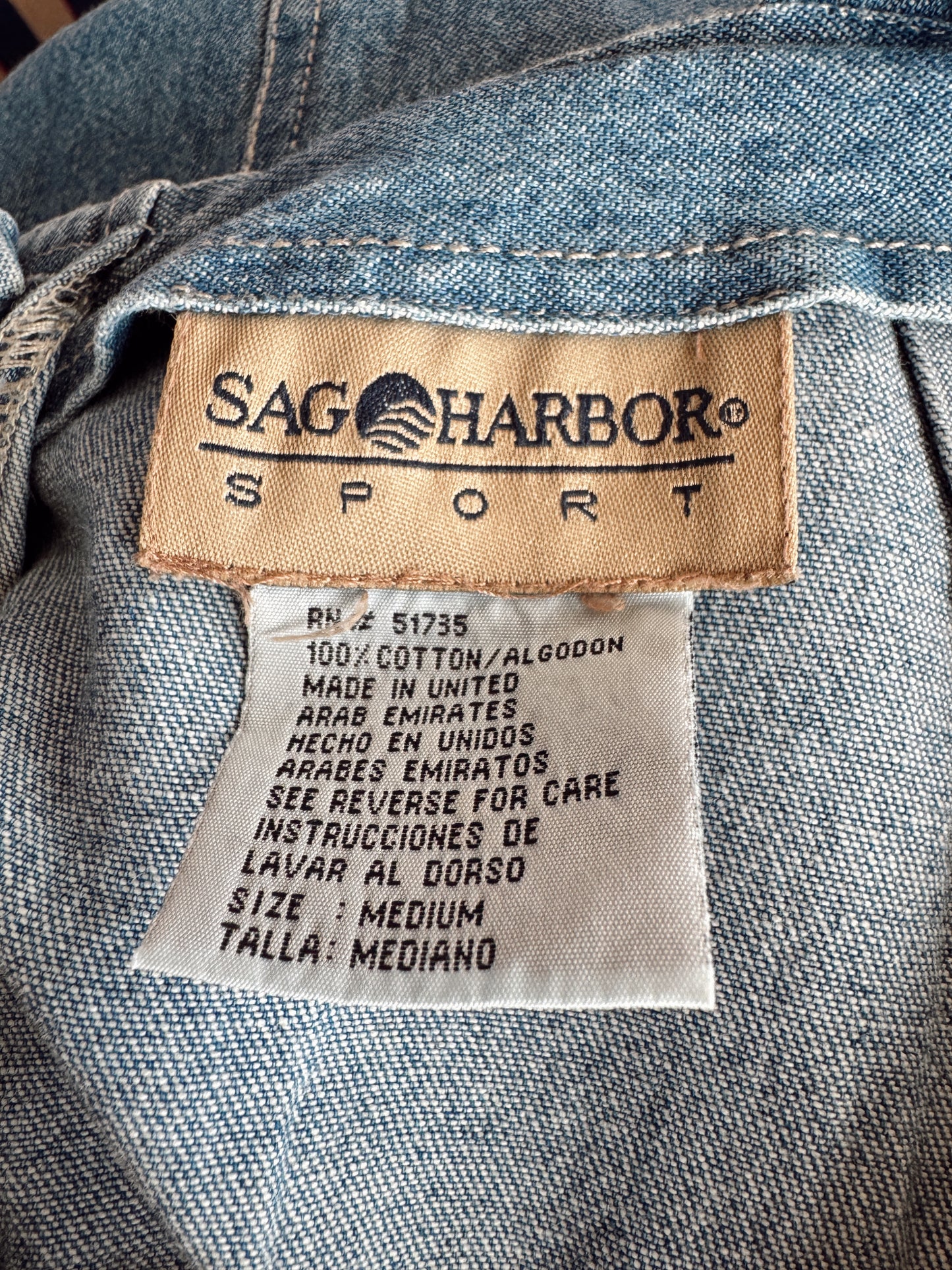 Harbor Sport Denim Apron Dress (L)
