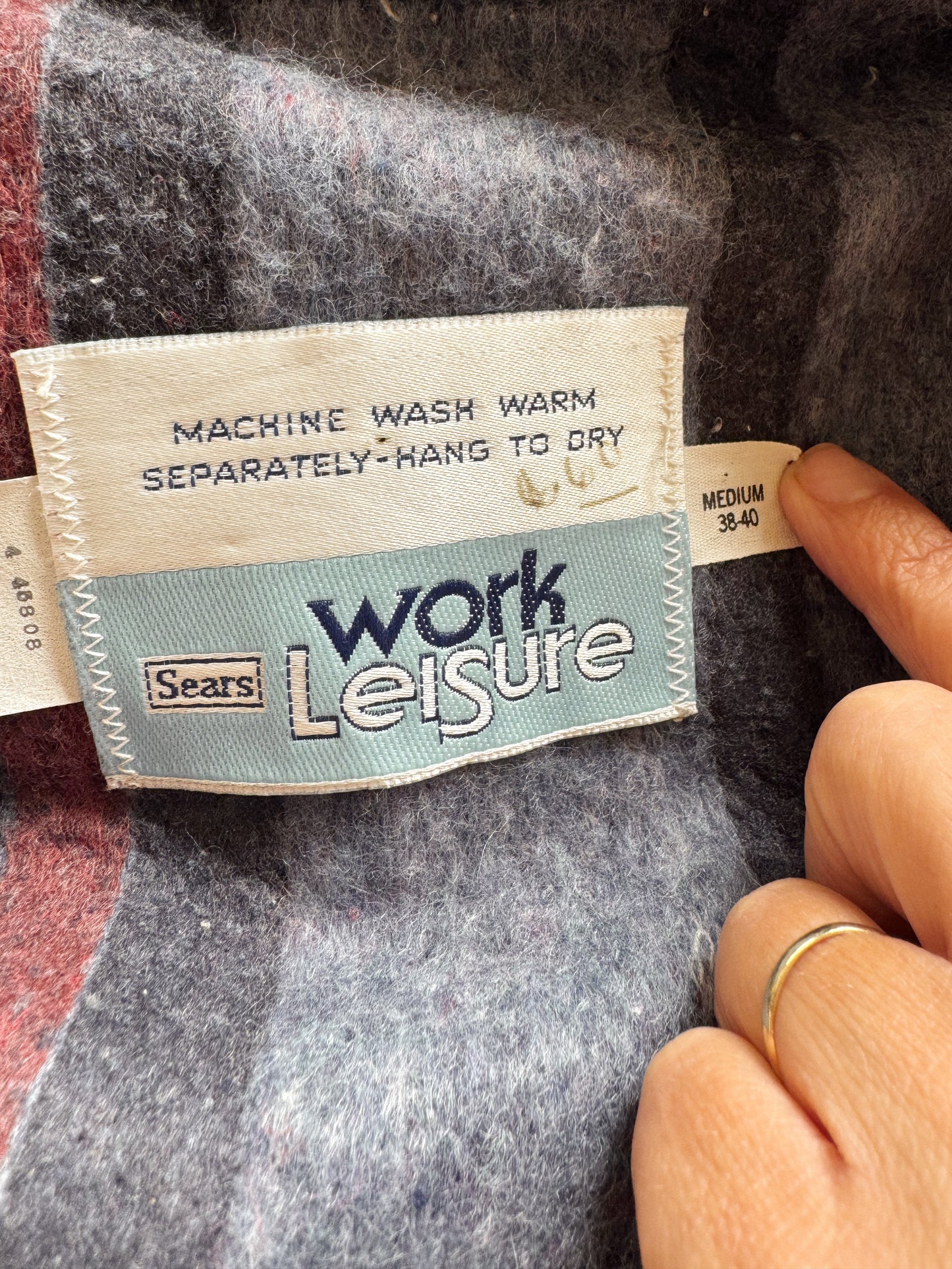 Denim 70s Flannel Lined Work Wear Jacket (M)