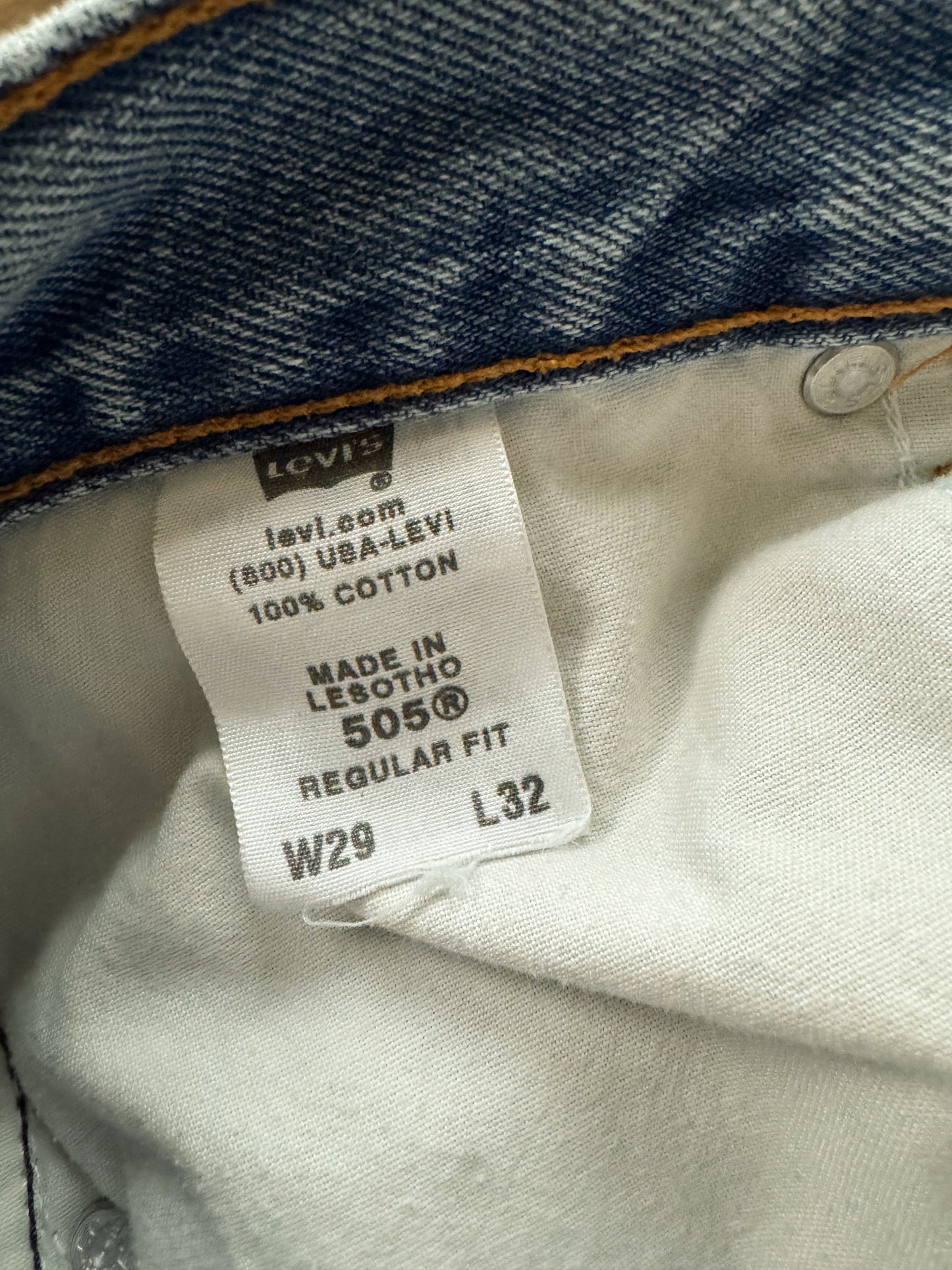 Levi's 505 Straight Leg Denim Jeans (28")