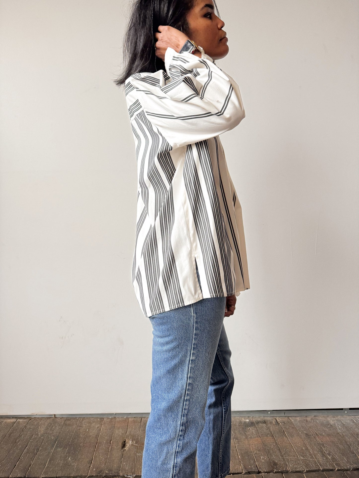 Striped 00s Dress Shirt (XL)