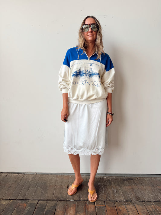 Vintage 90s San Francisco Half Zip Sweatshirt (M)