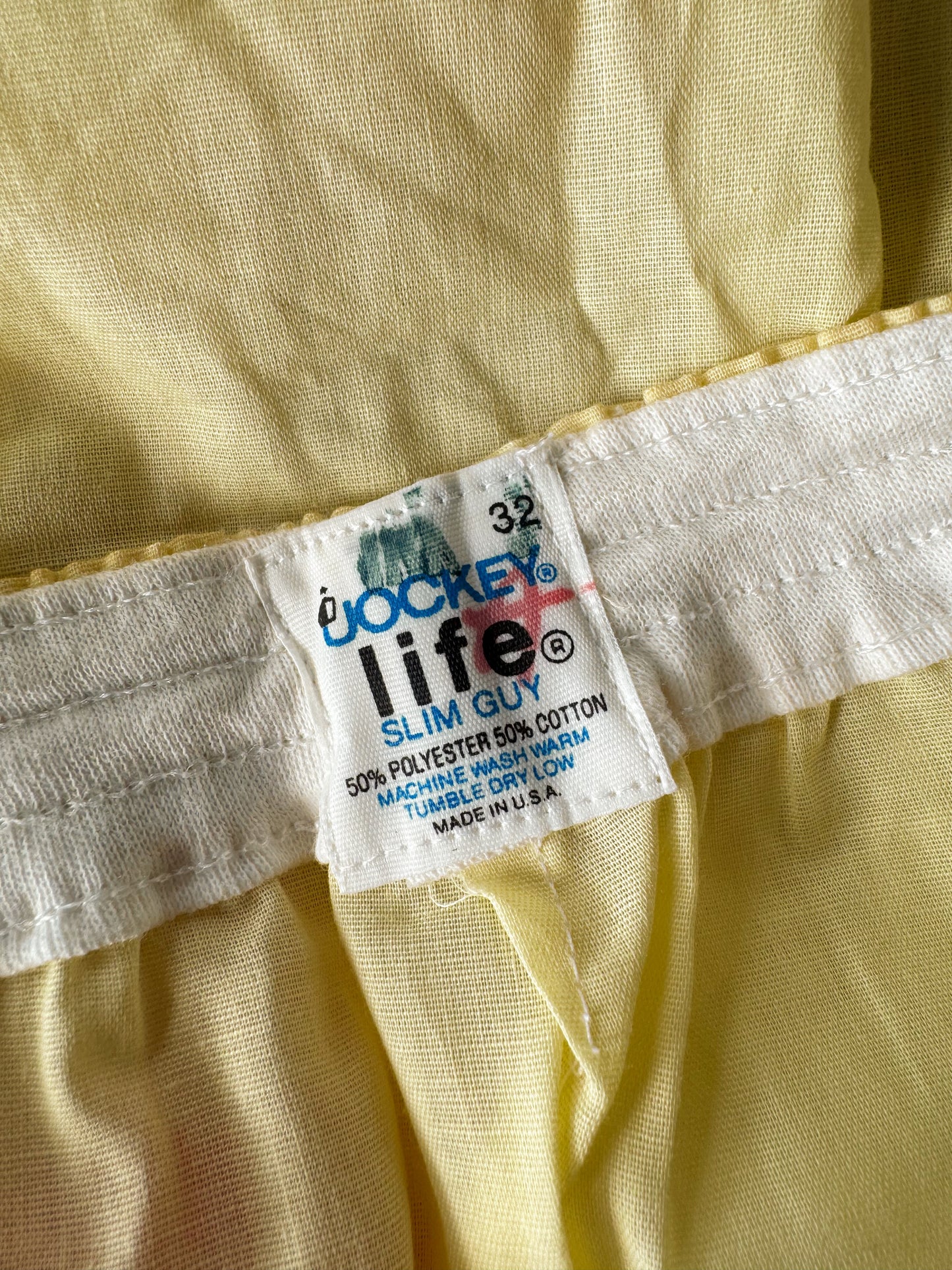 Vintage Yellow Boxers with Red Lace Bows (M)