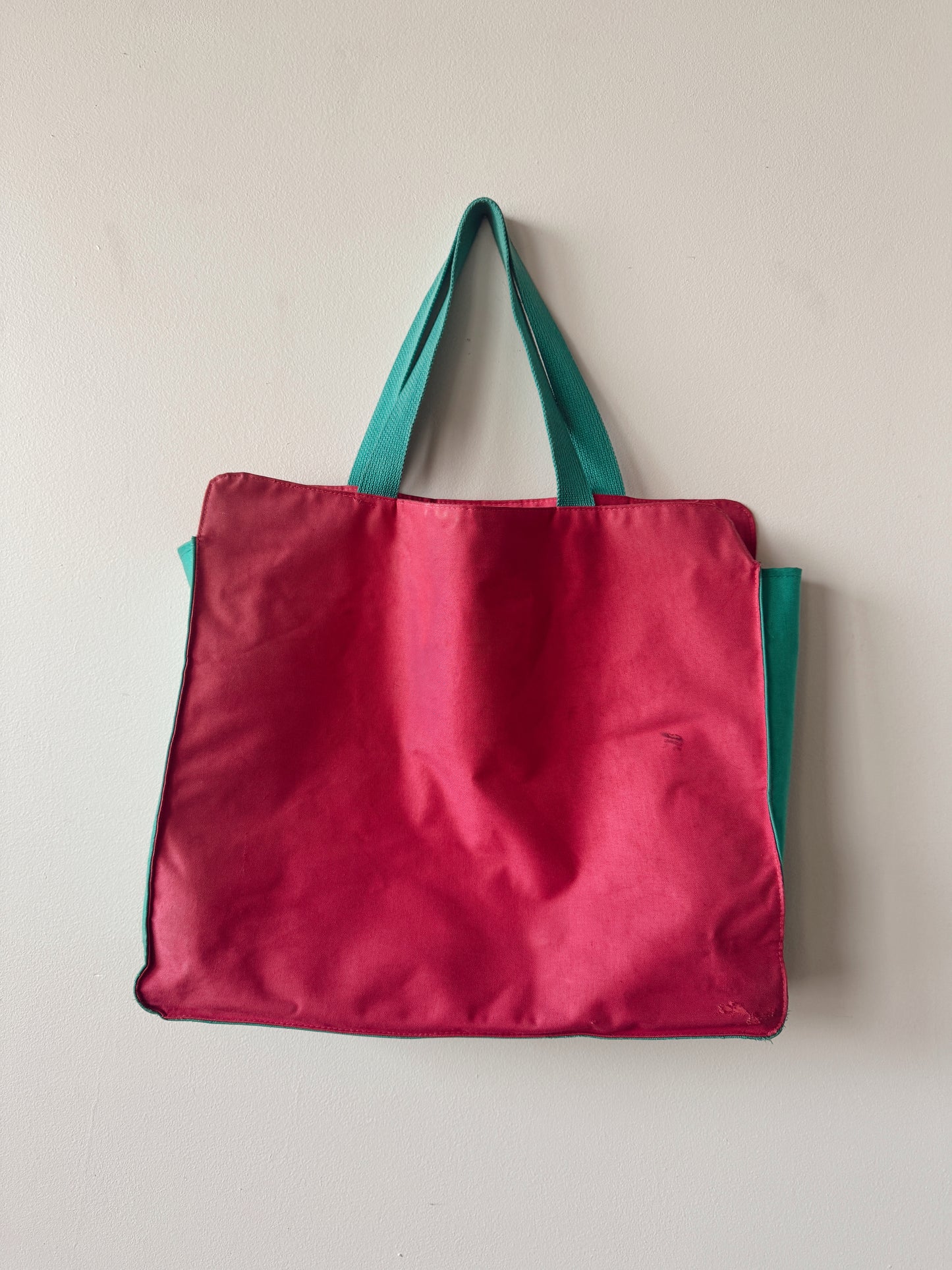 Florida 90s Teal and Pink Fish Tote Bag