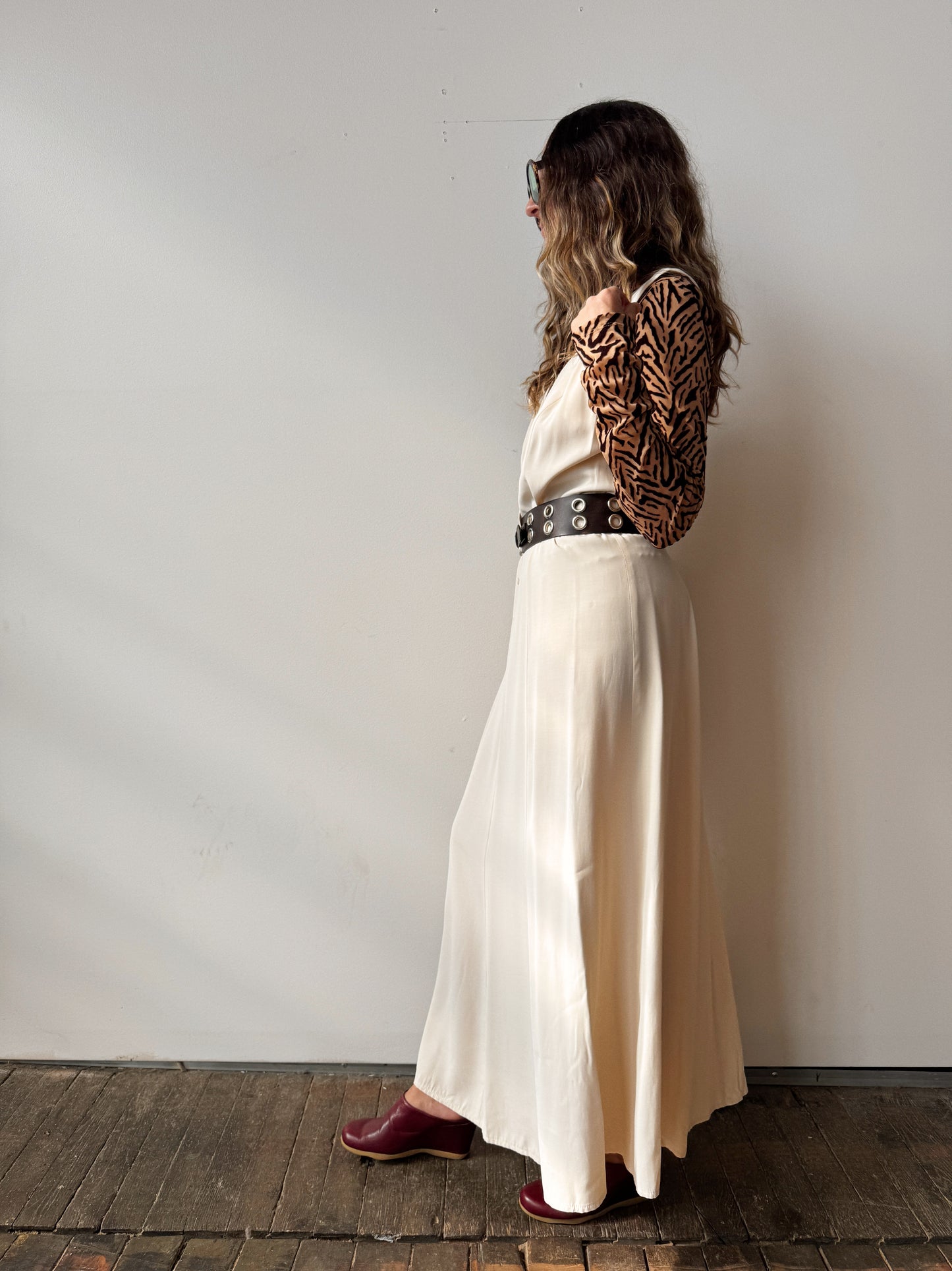 Ivory 90s Button-Front Dress (L)