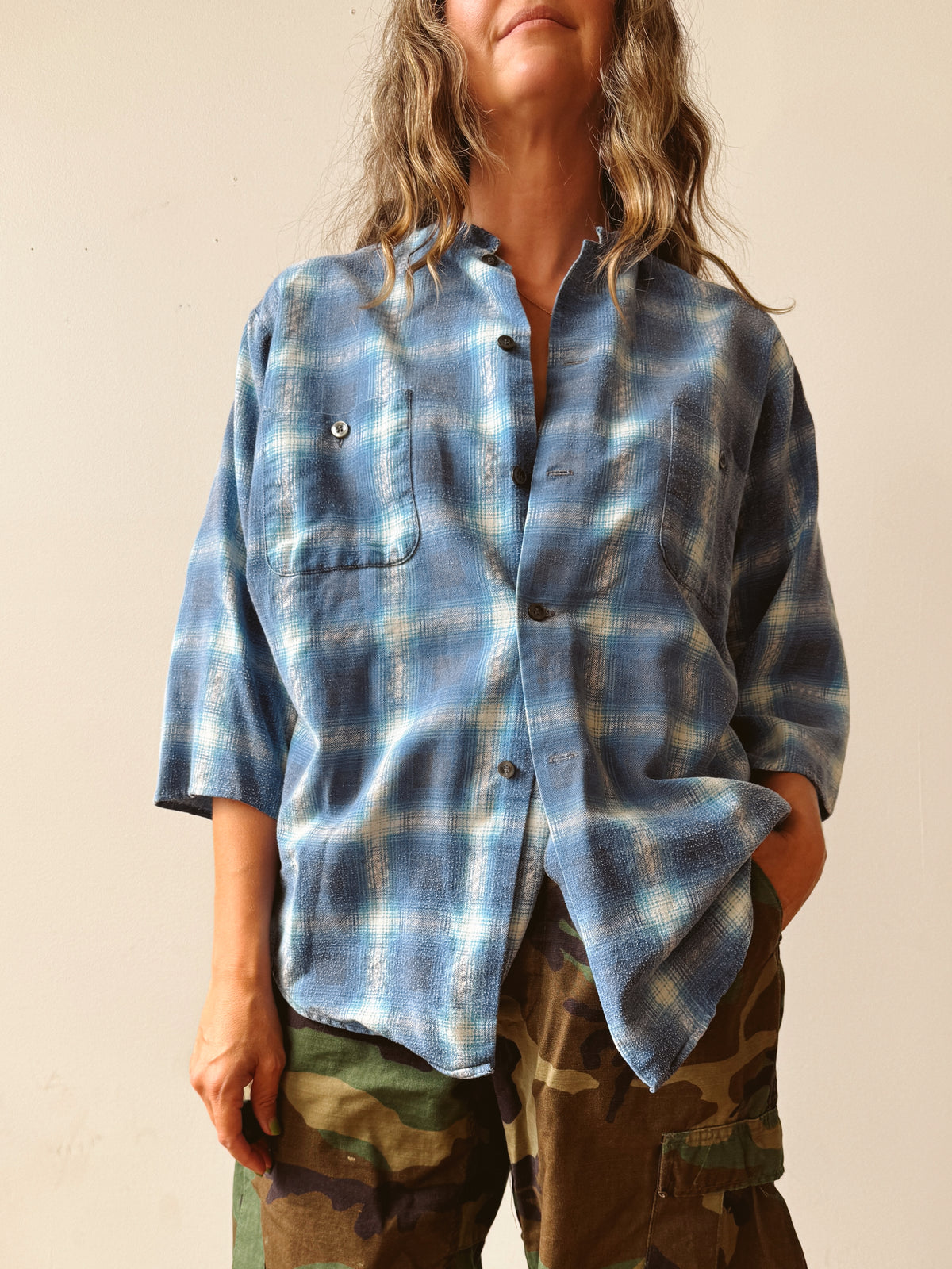 Reworked Sears 70s Plaid Flannel (M)
