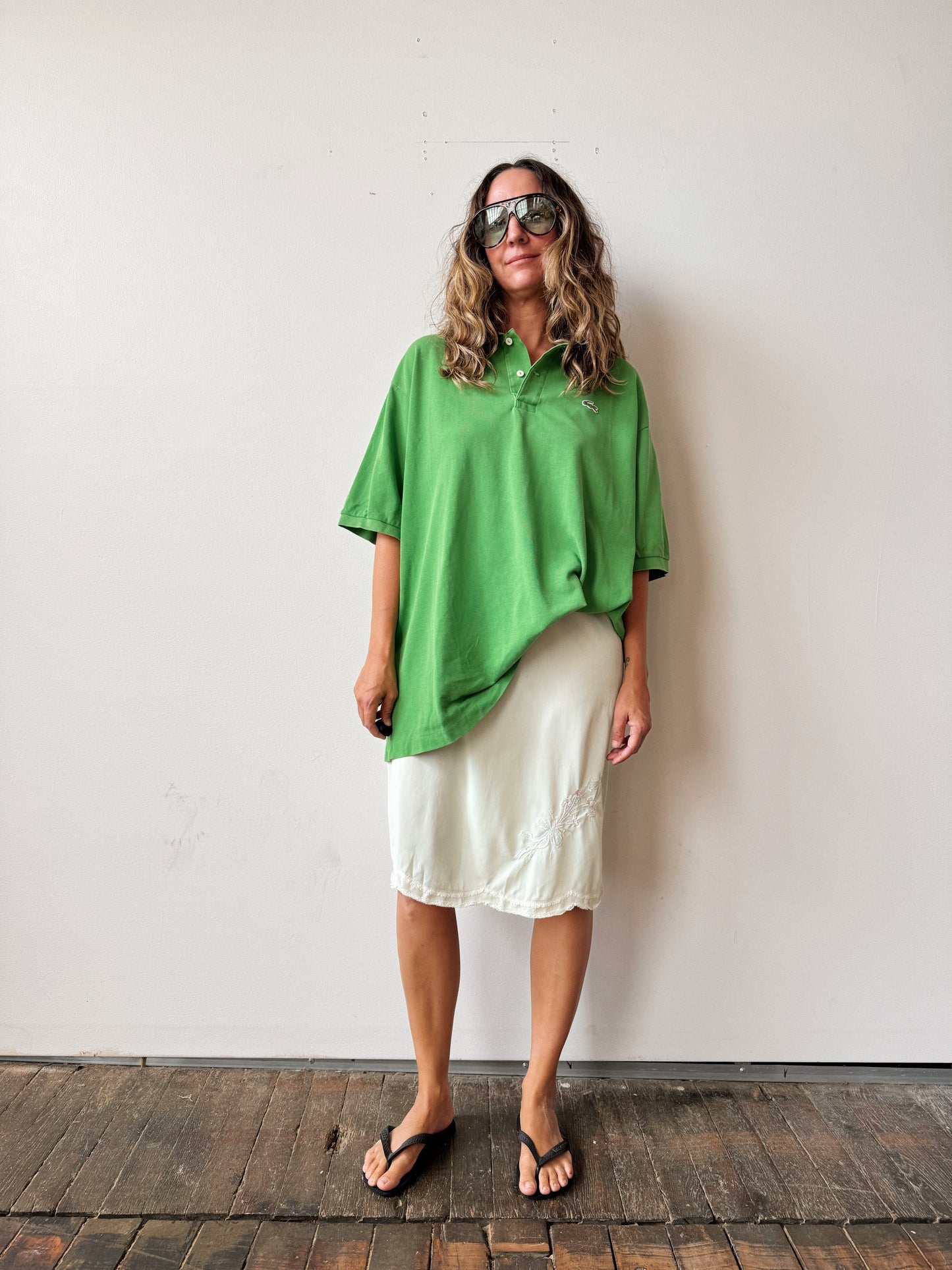 Oversize 00s Green Lacoste Polo (XXL)