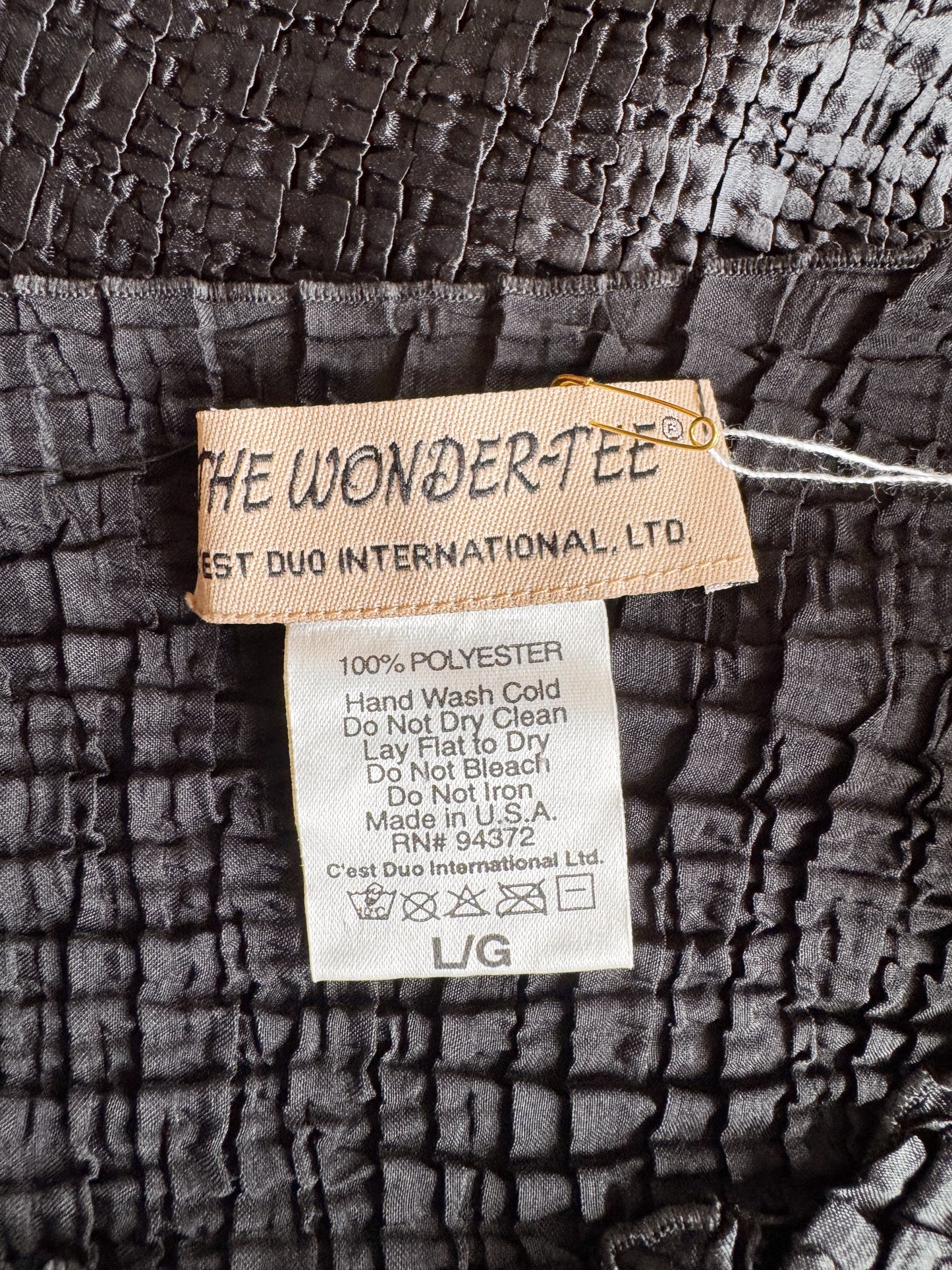 Crinkled Blouse with Button Sleeve (L)