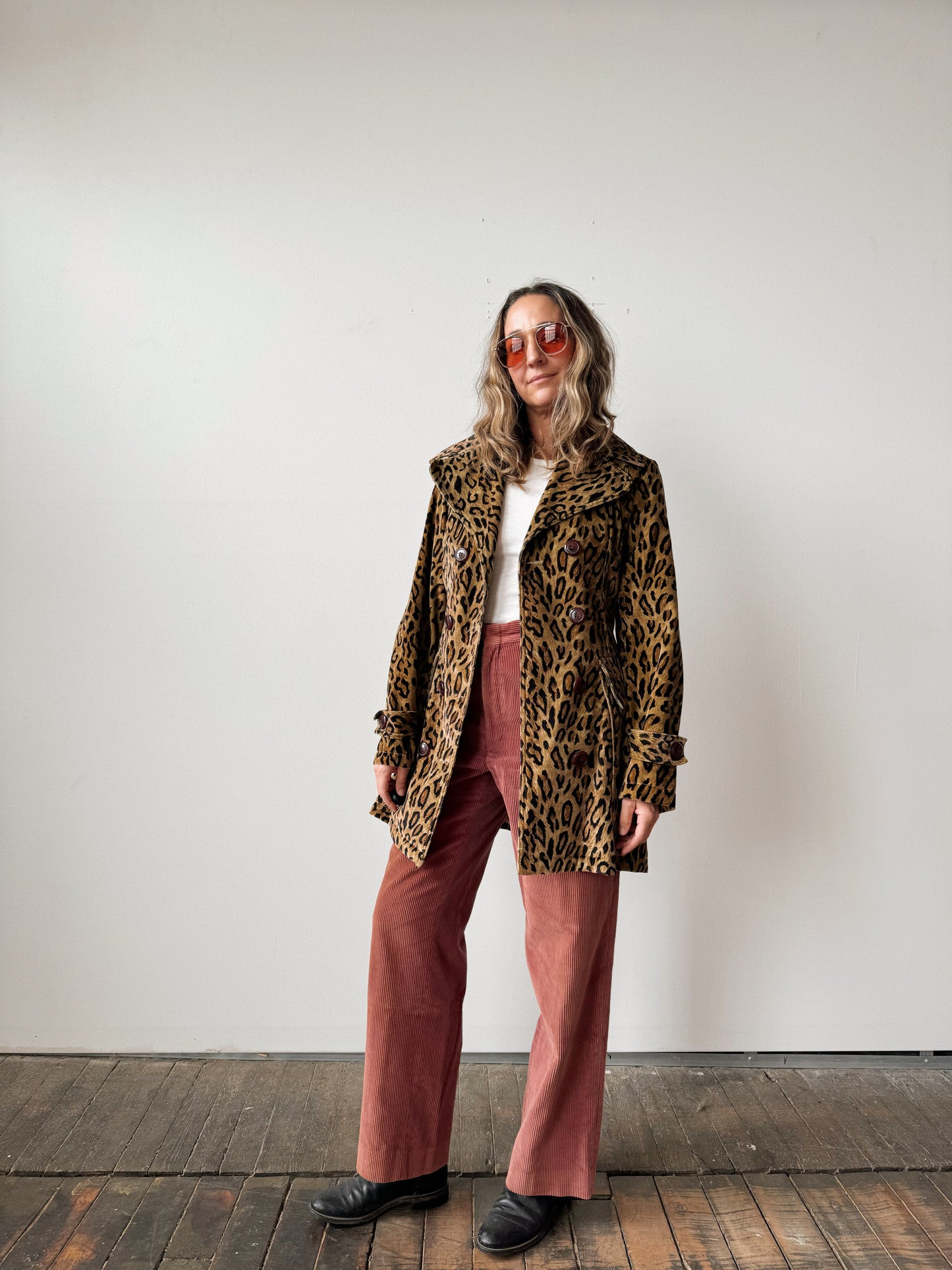 90s Leopard Coat (M)