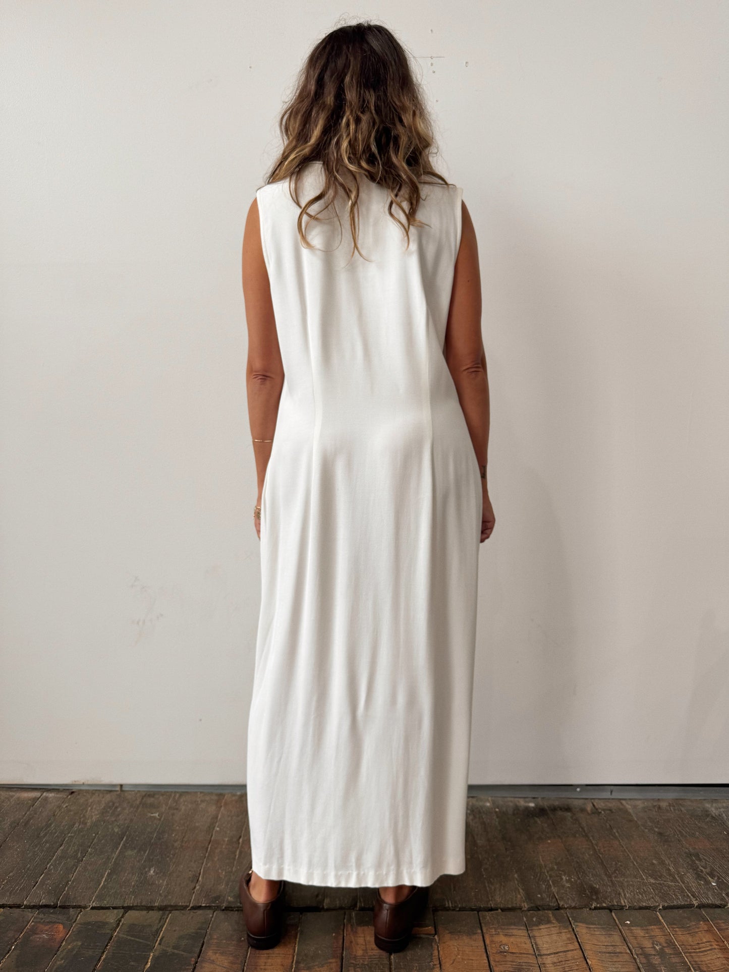 Hart White and Brown 90s Dress (L)