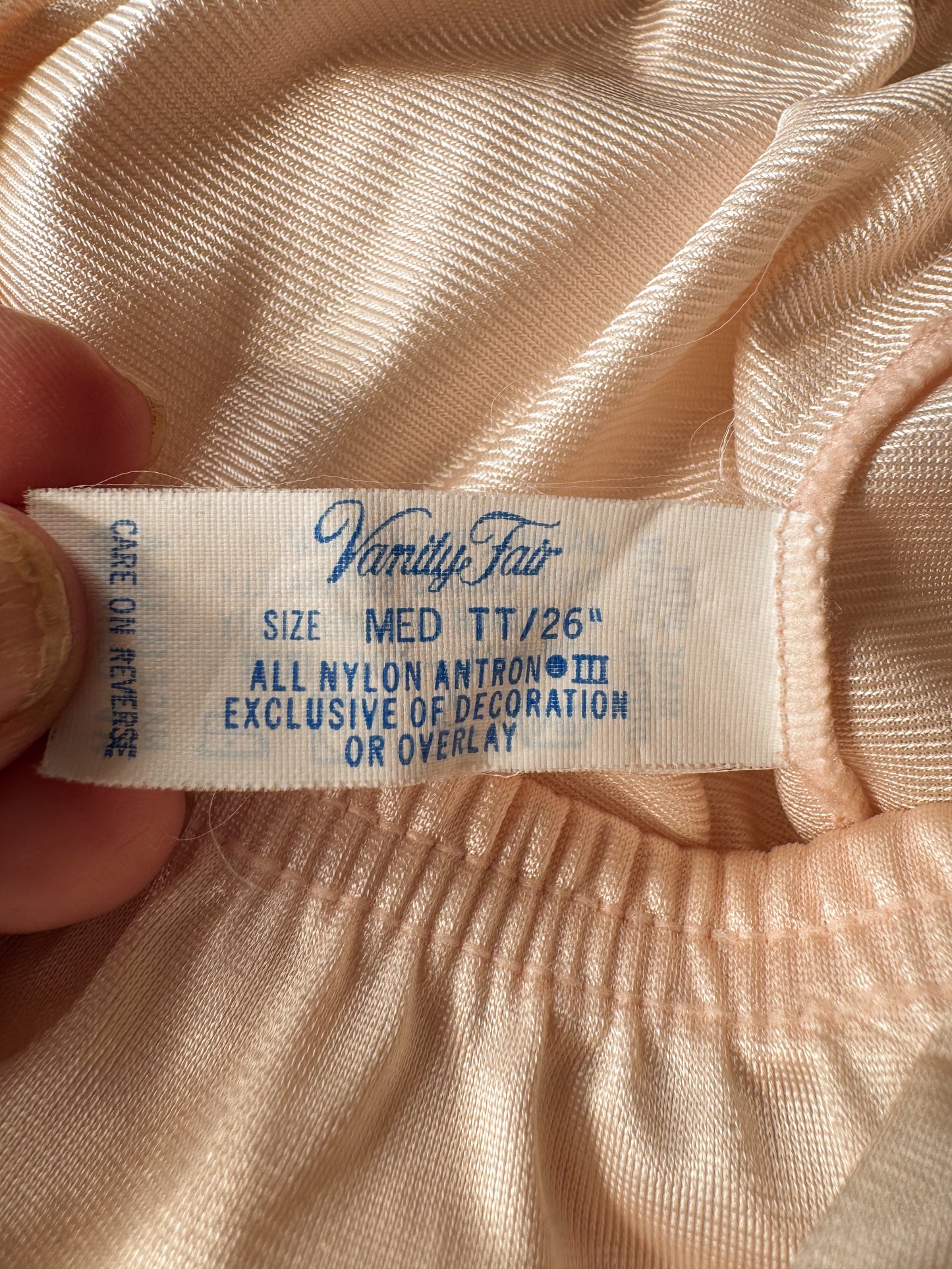 Vanity Fair 70s Pink Slip Skirt (25")