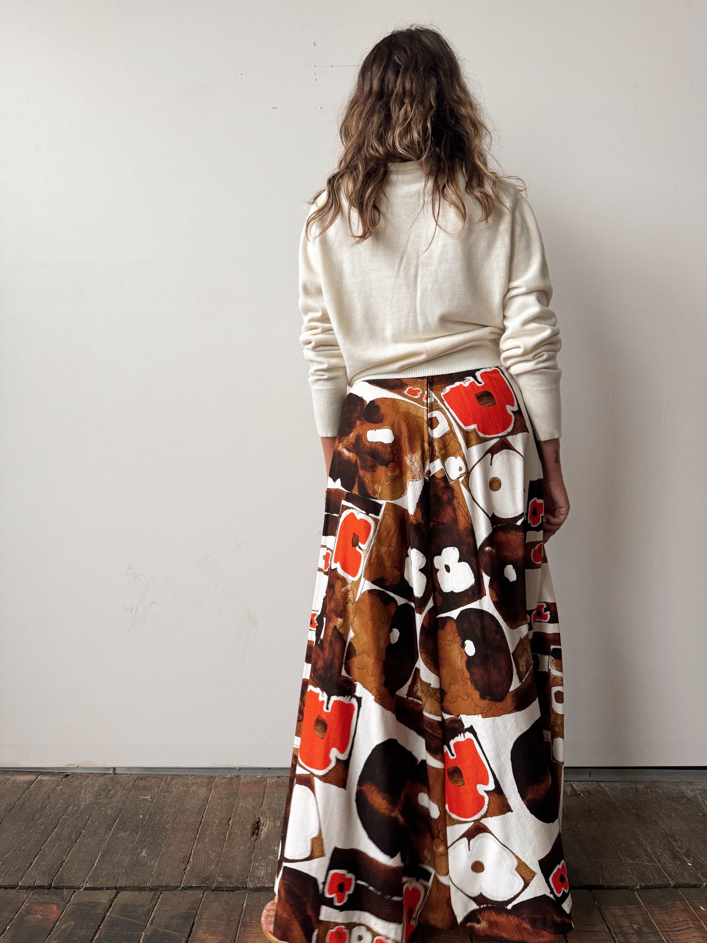Abbott Cotton 70s Abstract Skirt (26")