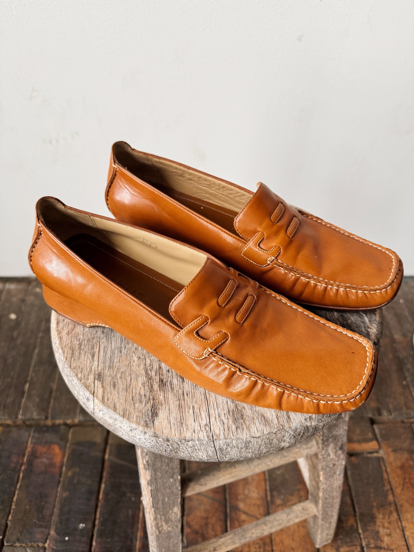 Camel Leather Loafers (10)