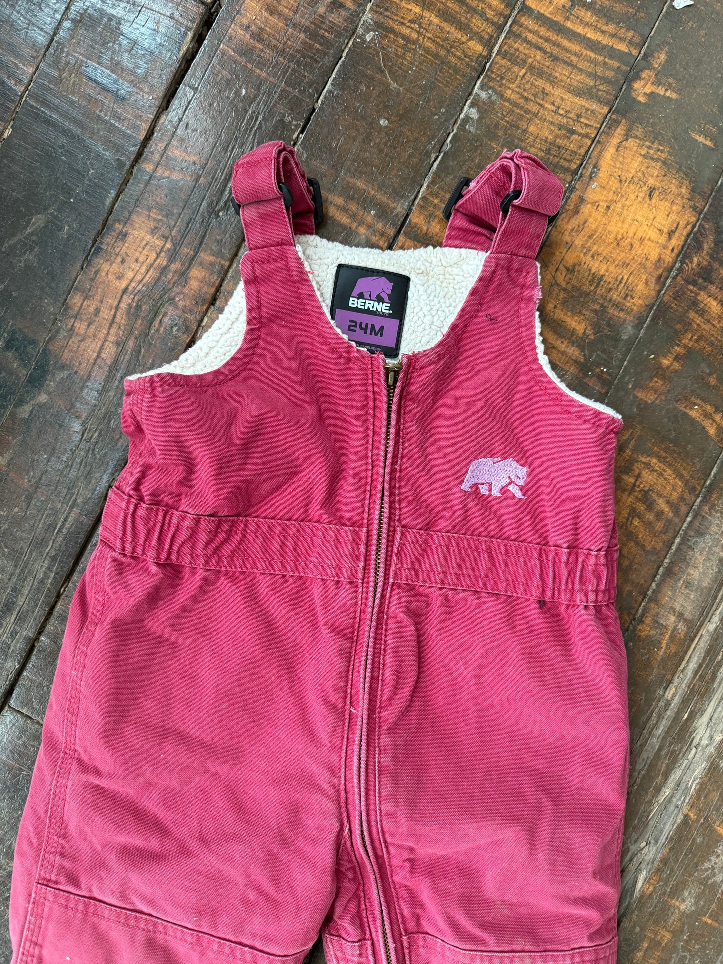 Berne Canvas and Sherpa Cold Weather Overalls (24mos)