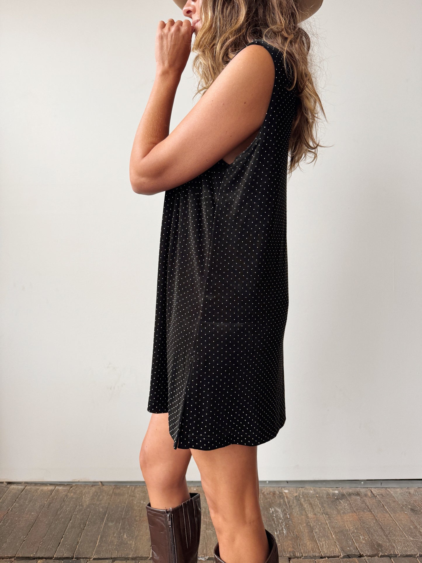 Polka Dot 90s Stretchy Dress (M)