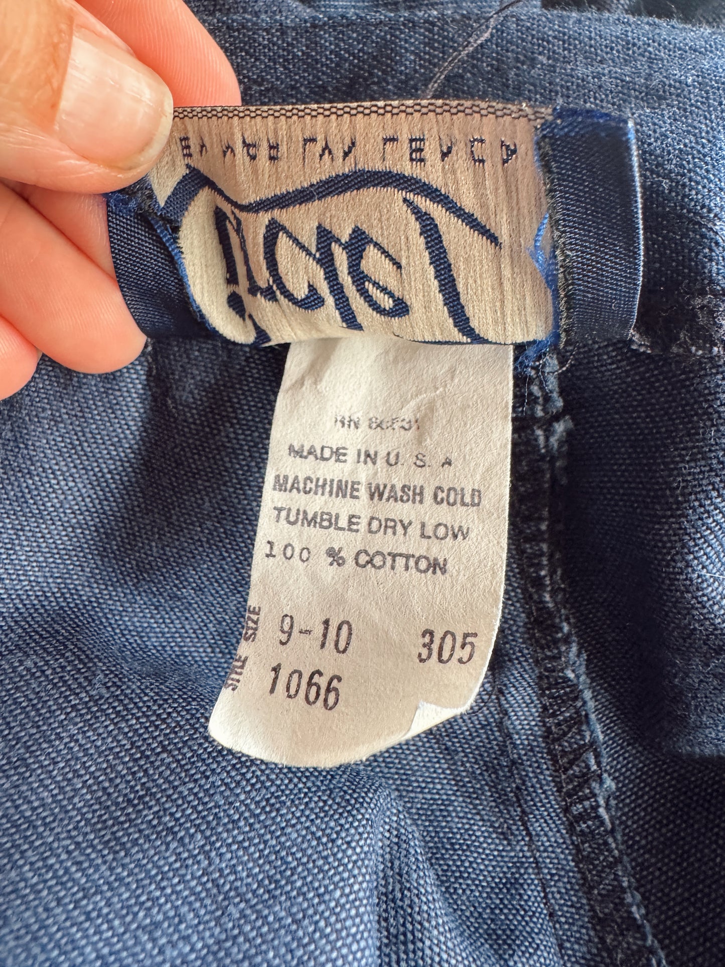 Circle T 80s USA Made Denim Ruffle Skirt (28")