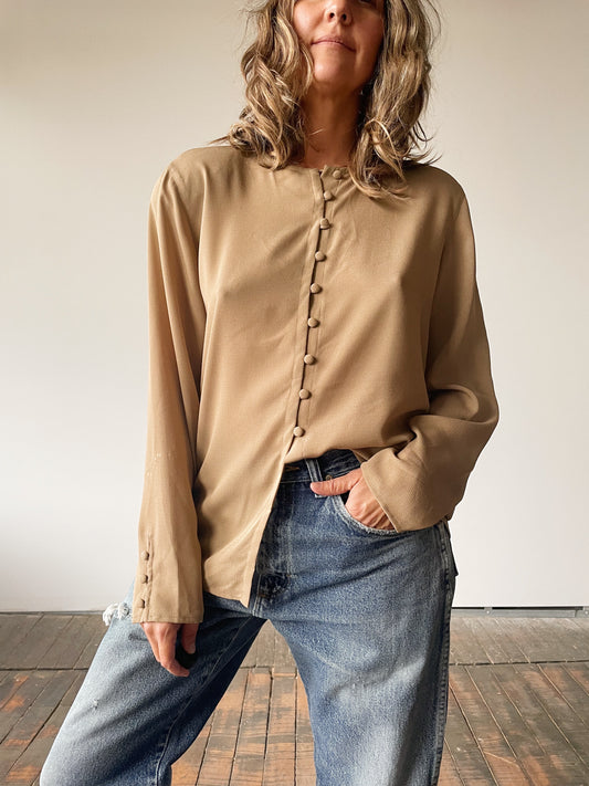 90s Gwen Button Blouse (M)