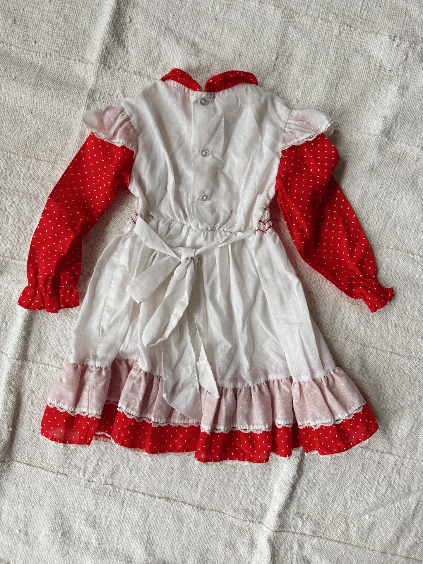 Hand Smocked Christmas 70s Dress (3T)