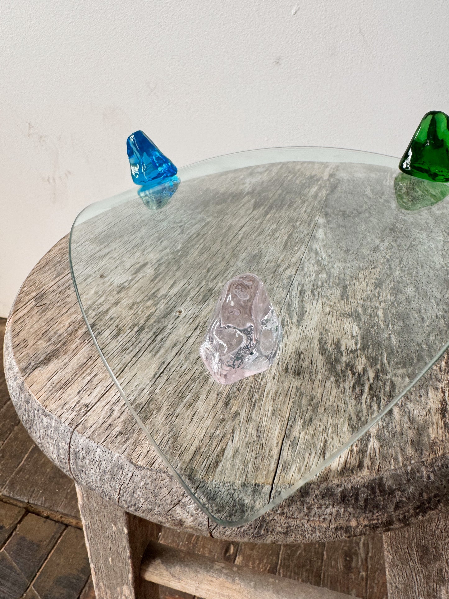 Faux Geodes Triangle Glass Tray