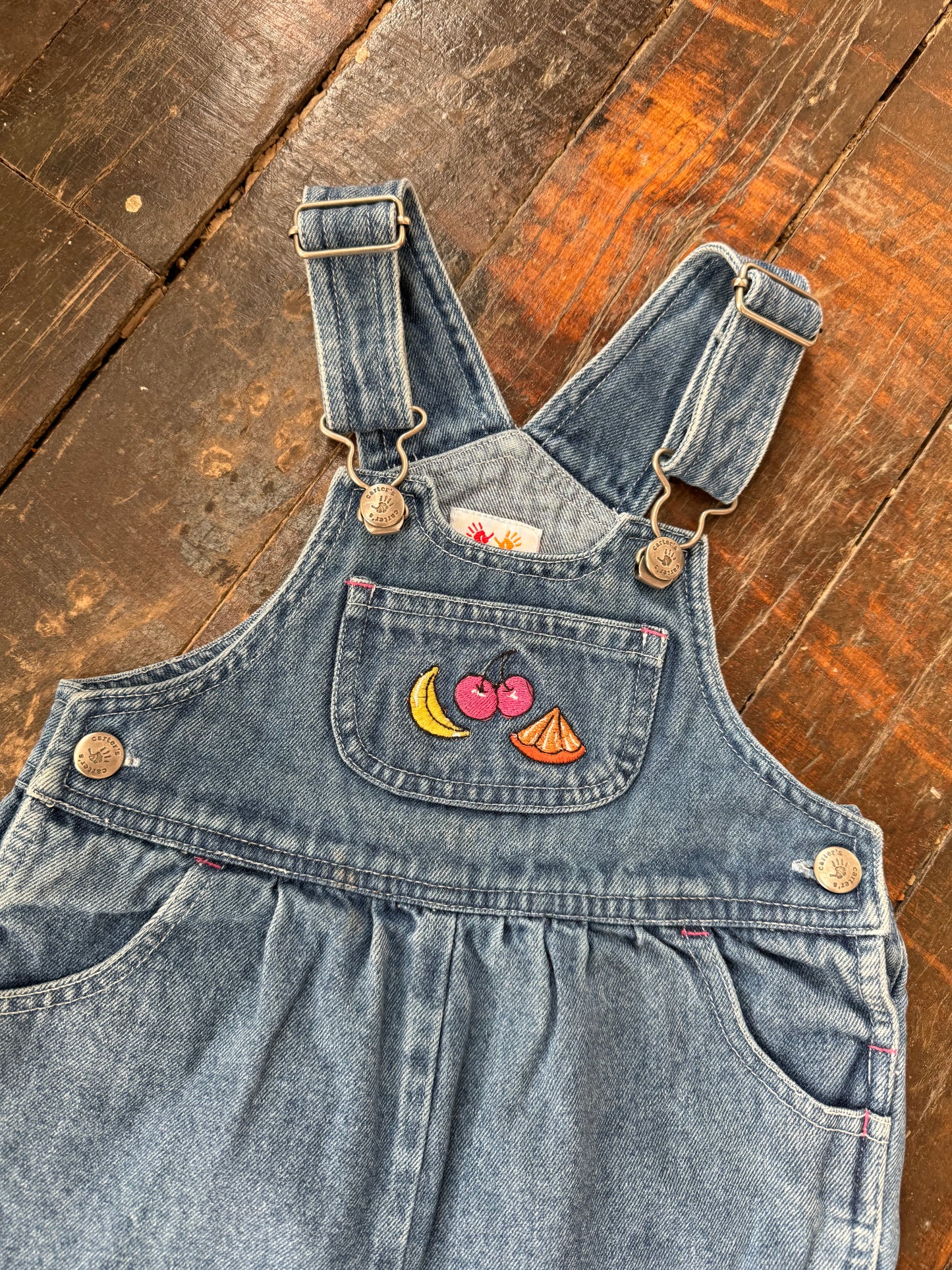 90s Carter’s Denim Fruit Overalls (24mos)