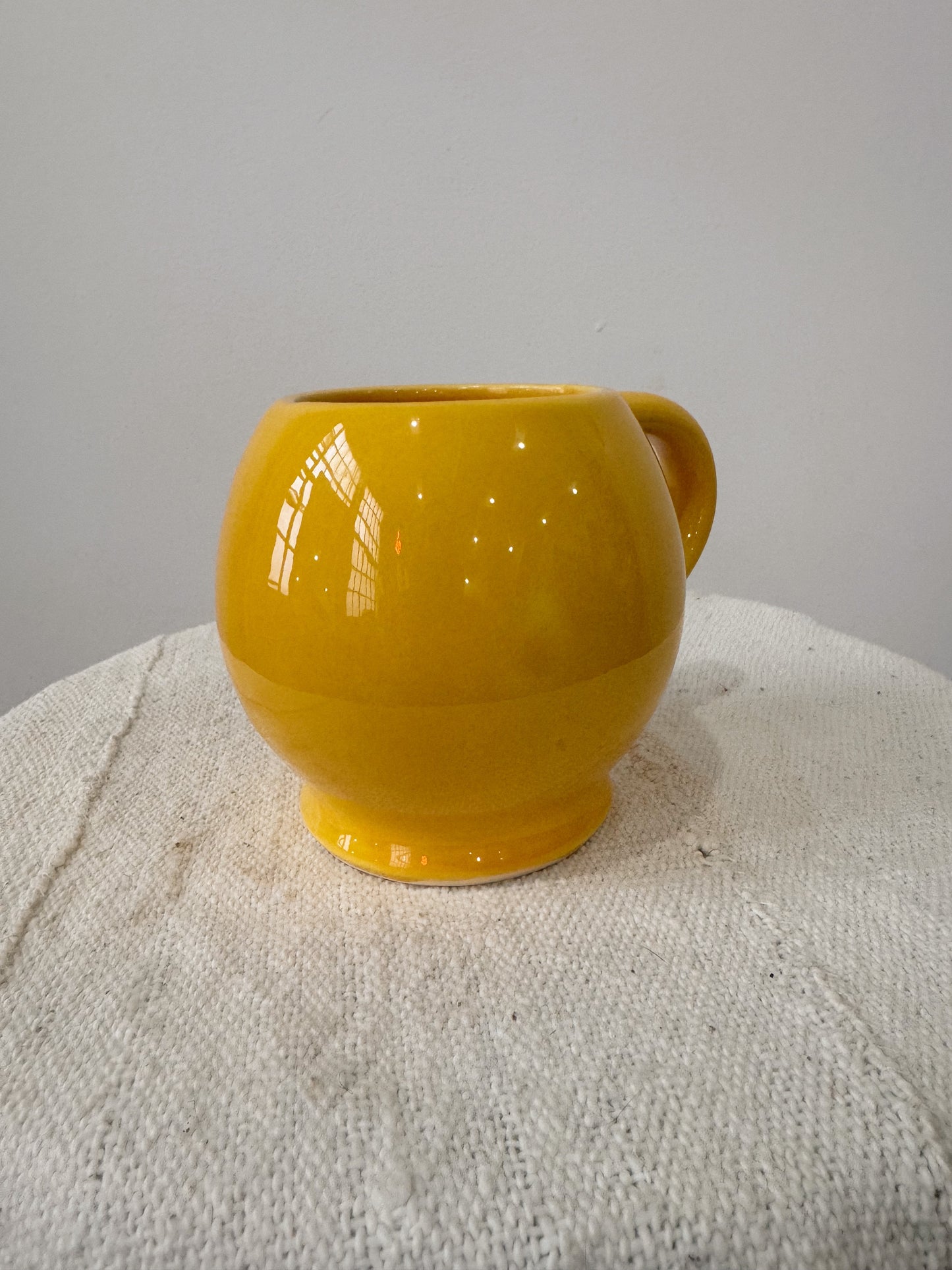 1970s McCoy Pottery Golden Smiley Mug