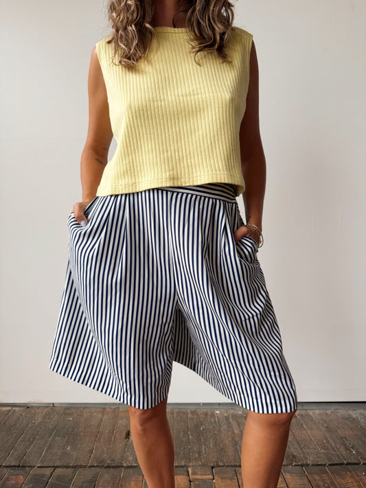 Ribbed 80s Cropped Butter Tank (M)
