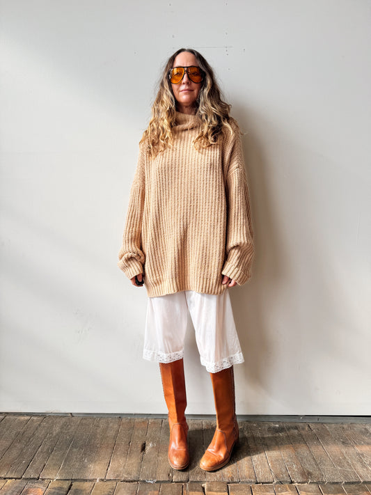 Oversize Camel Knit Sweater
