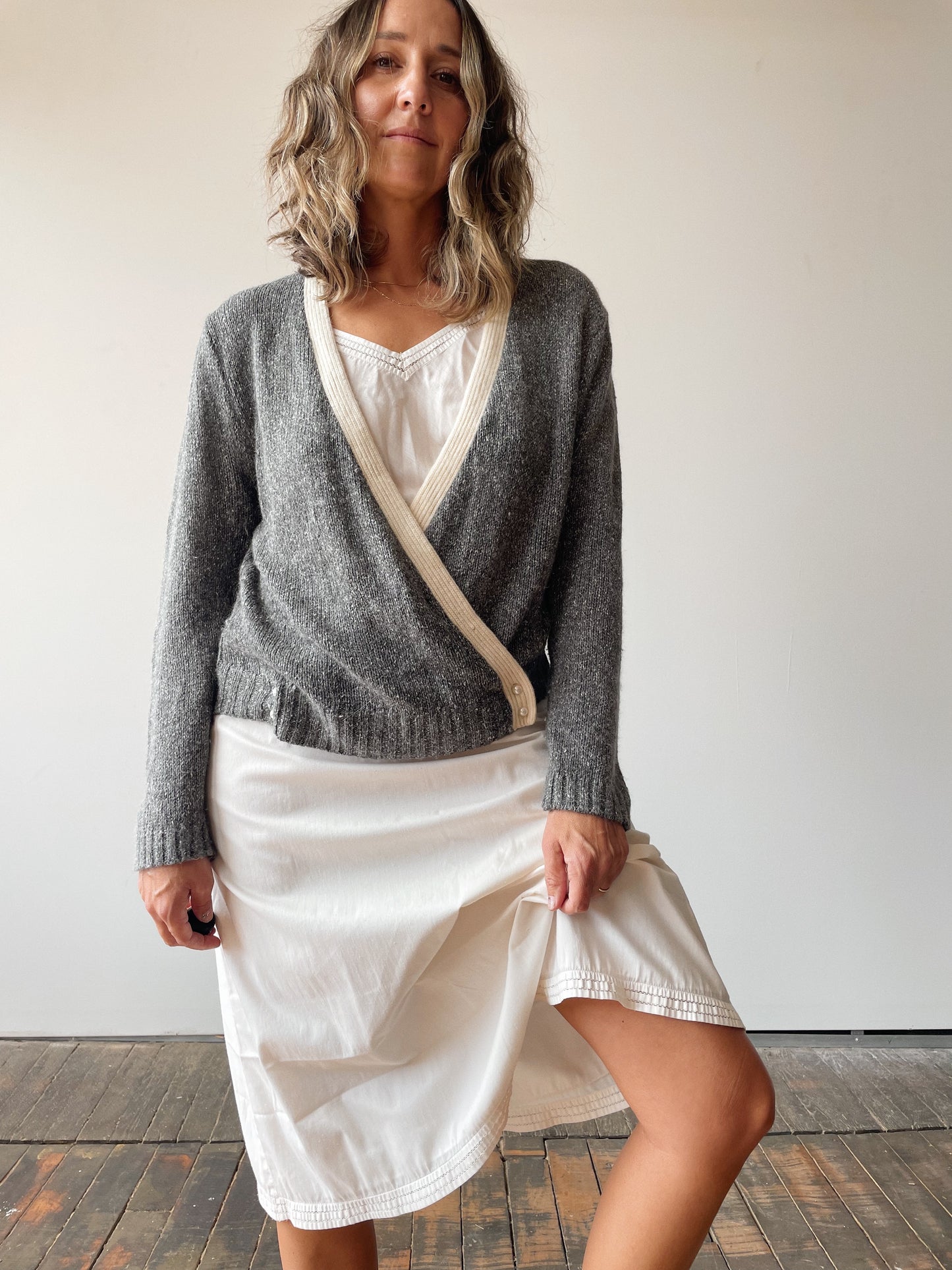 Angora Pearl Wrap Cardigan